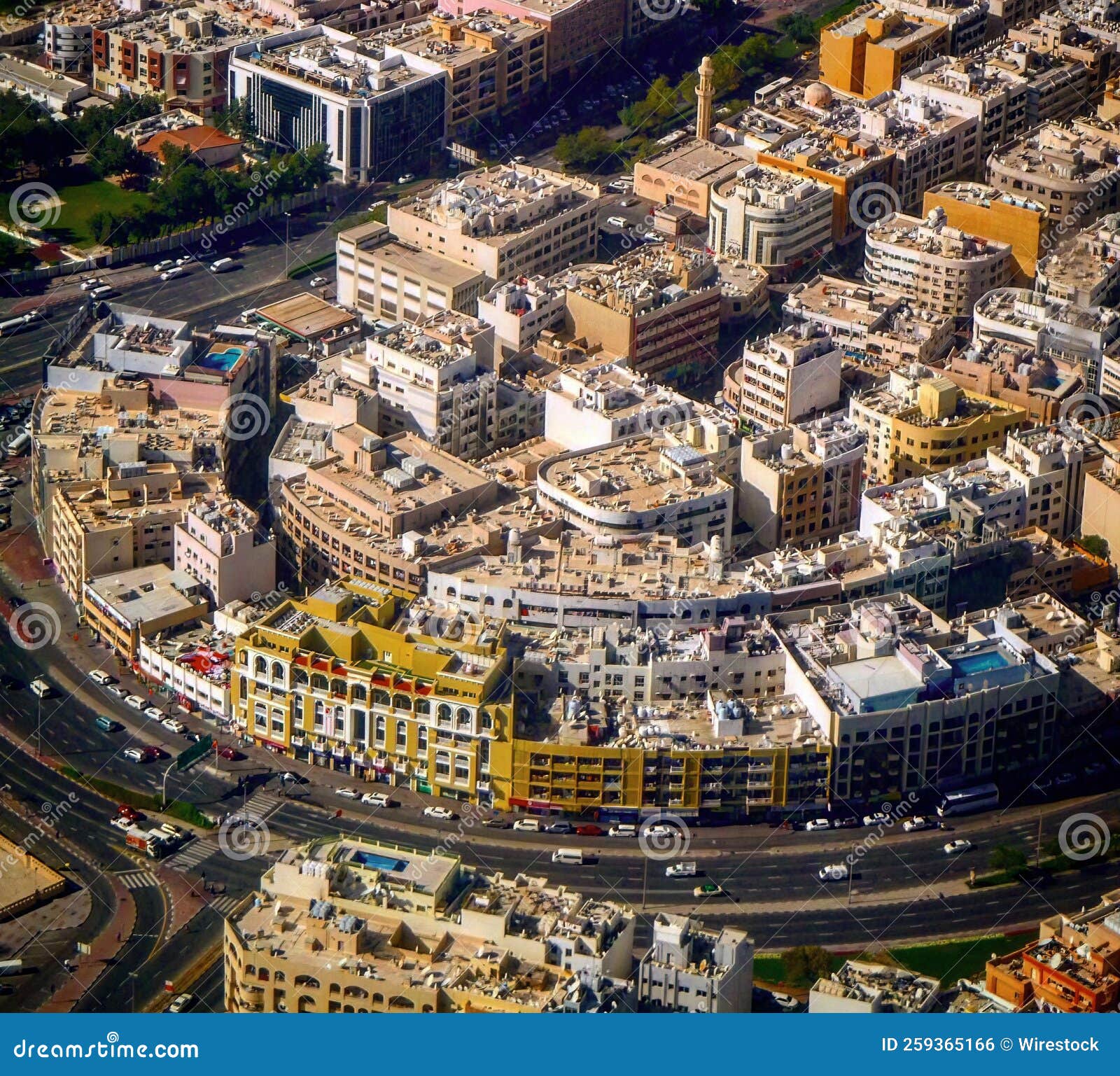 Aerial View From An Airplane Window Of Residential Buildings In Dubai aerial-view-from-an-airplane-window-of-residential-buildings-in-dubai