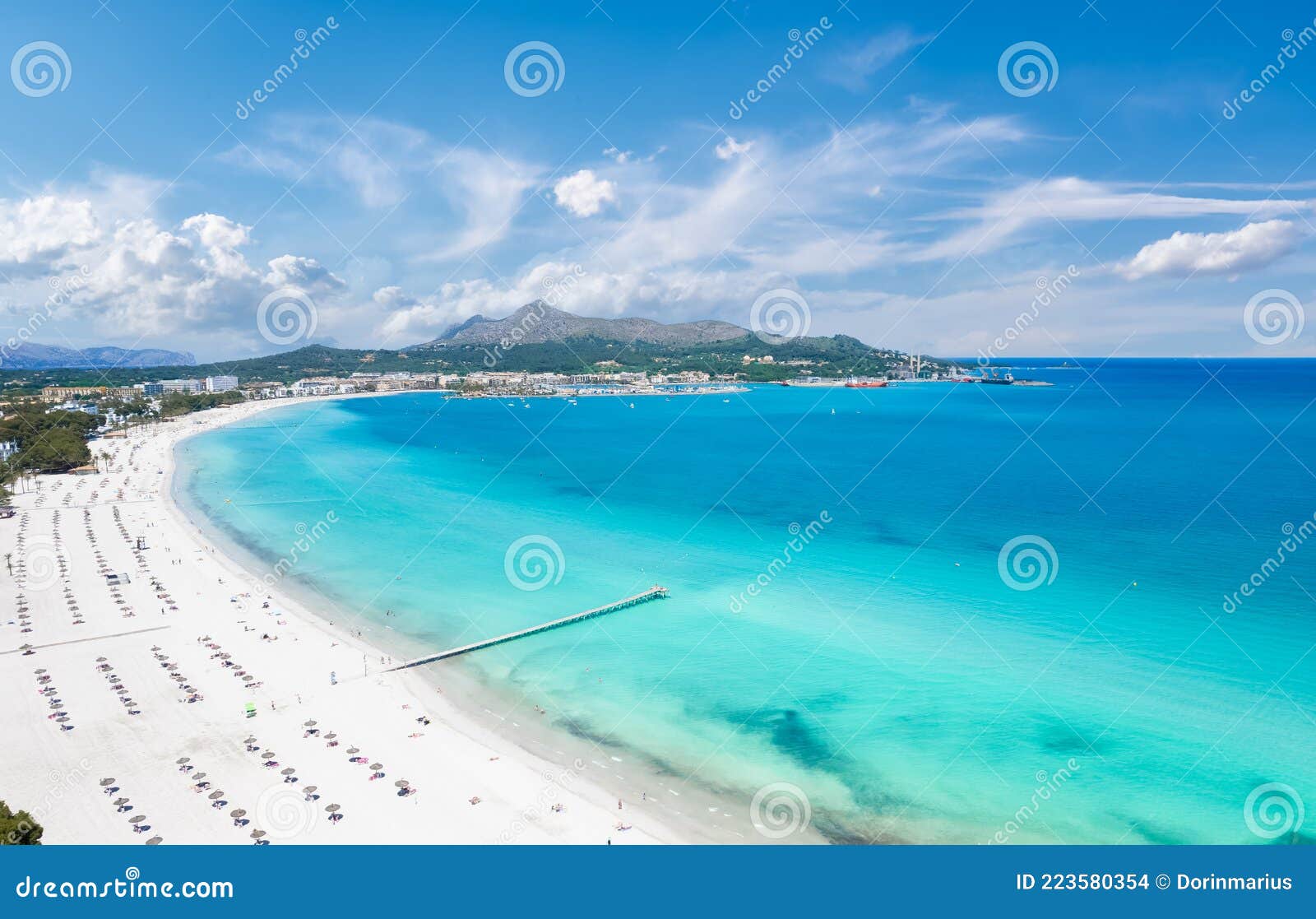 aerial view of alcudia bay