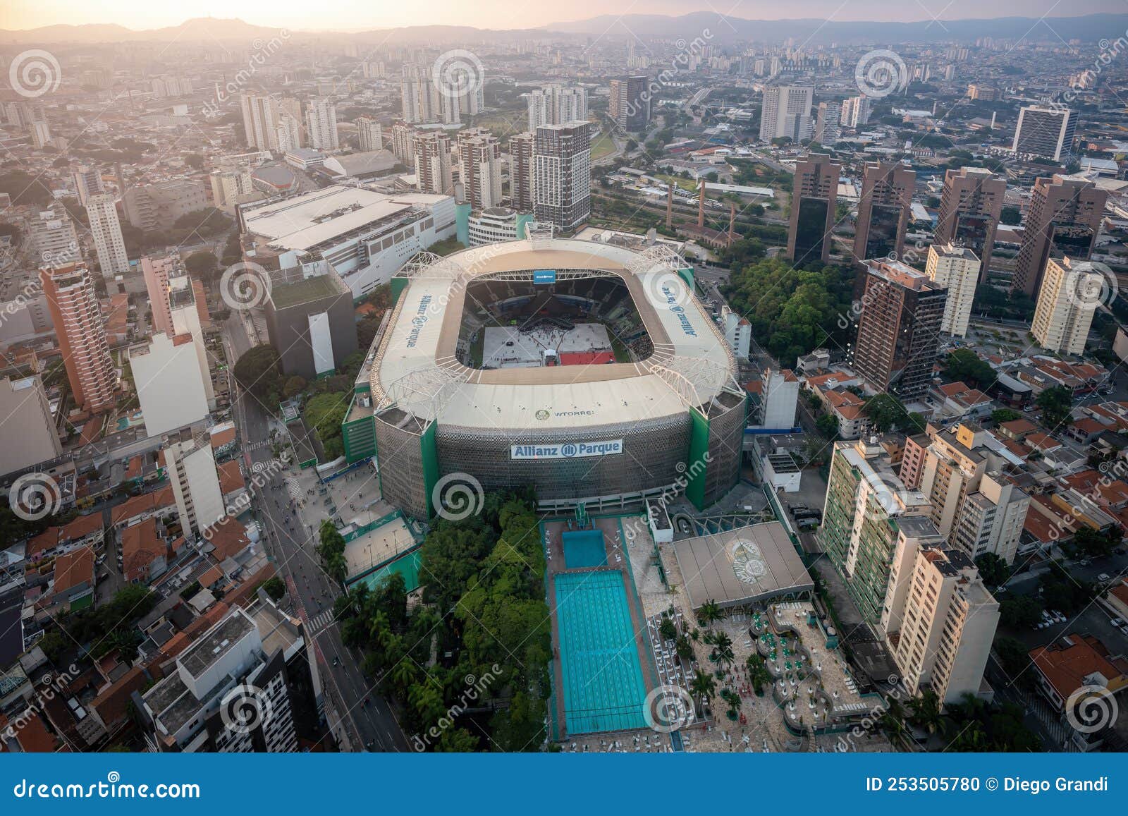 Aerial View of Allianz Parque Soccer Stadium of Palmeiras Football Club -  Sao Paulo, Brazil Editorial Image - Image of famous, high: 253505780