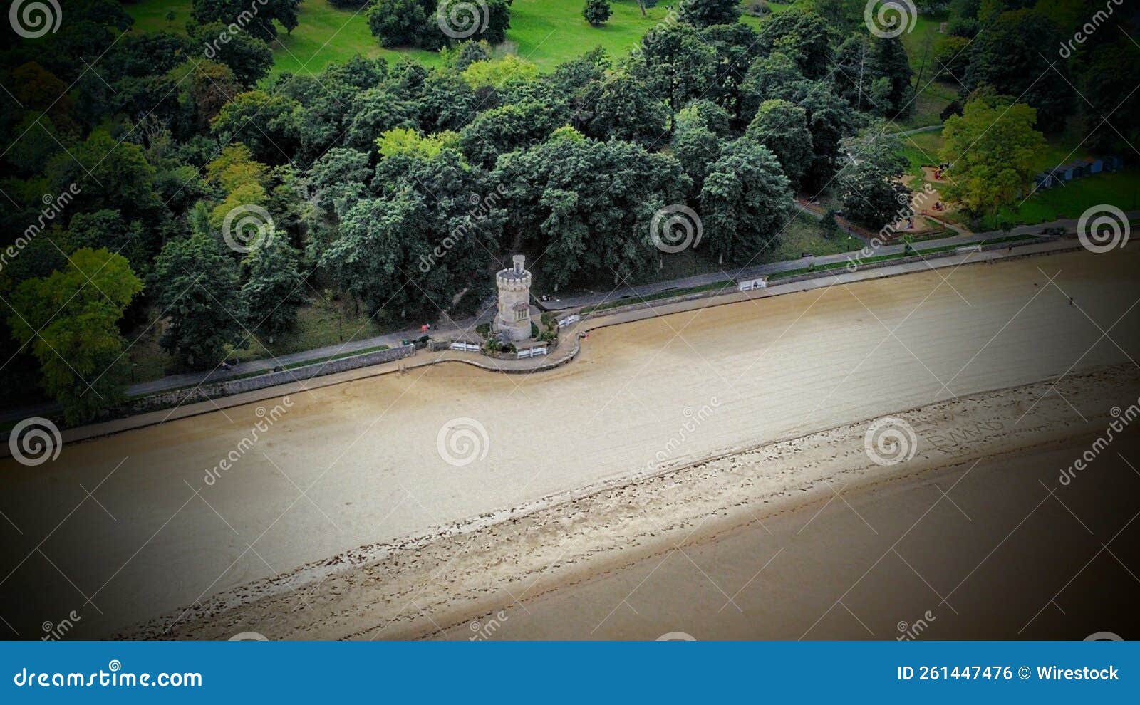 Aerial View of the Appley Tower in Ryde, England Stock Photo Image of