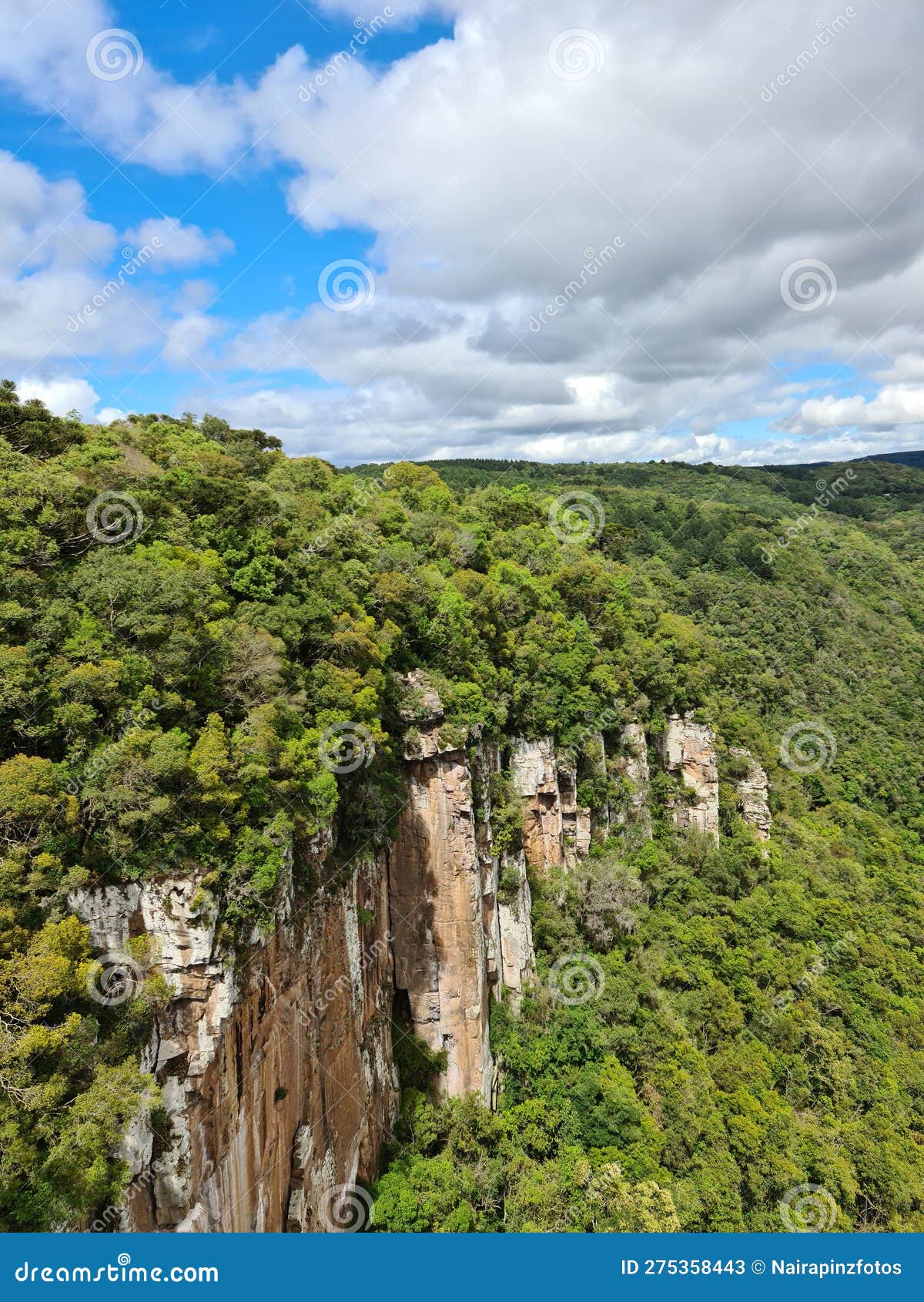 Aerial View of the Atlantic Forest Stone Wall in the Horseshoe Valley