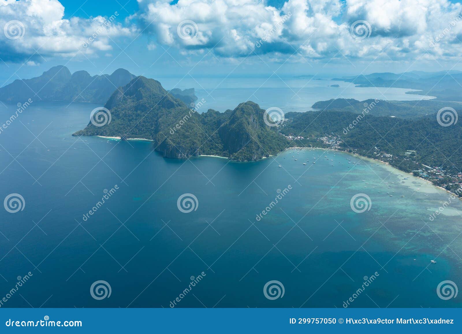 Aerial View of Bacuit Bay stock photo. Image of nido - 299757050