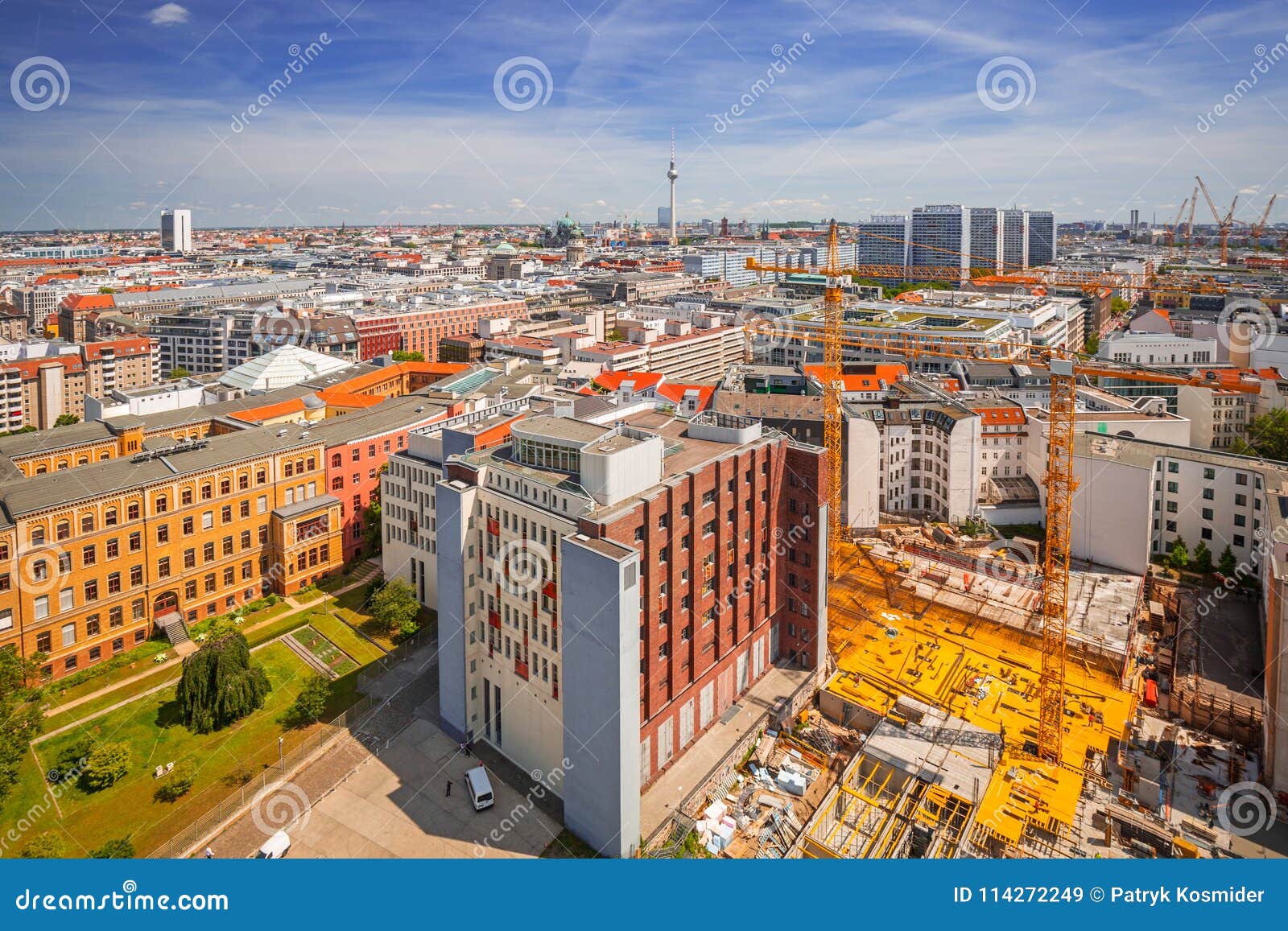 Aerial view of Berlin city editorial stock image. Image of aerial