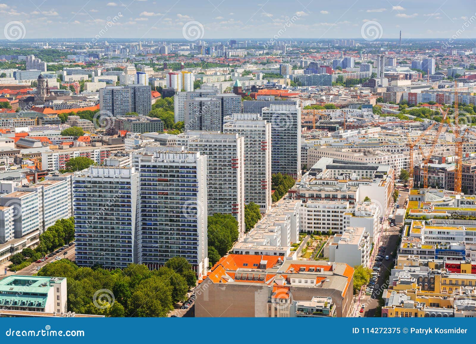 Aerial view of Berlin city stock image. Image of high - 114272375