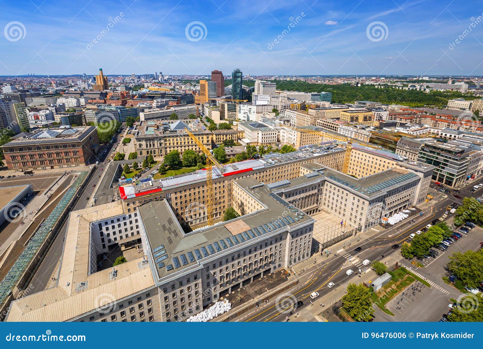 Aerial view of Berlin city stock photo. Image of plaza - 96476006