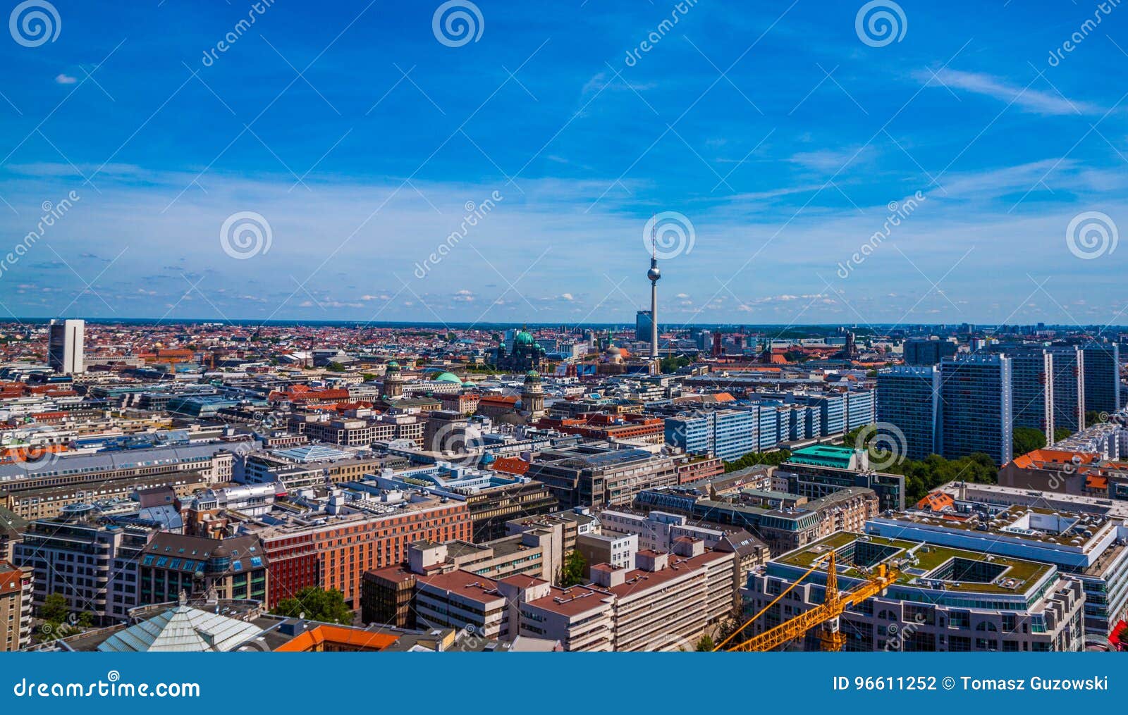 Aerial view of Berlin city editorial photography. Image of panorama