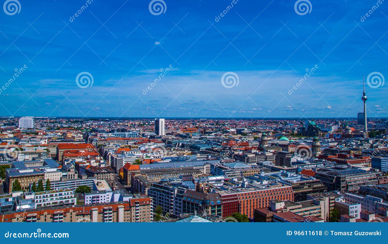 Aerial view of Berlin city editorial stock photo. Image of architecture