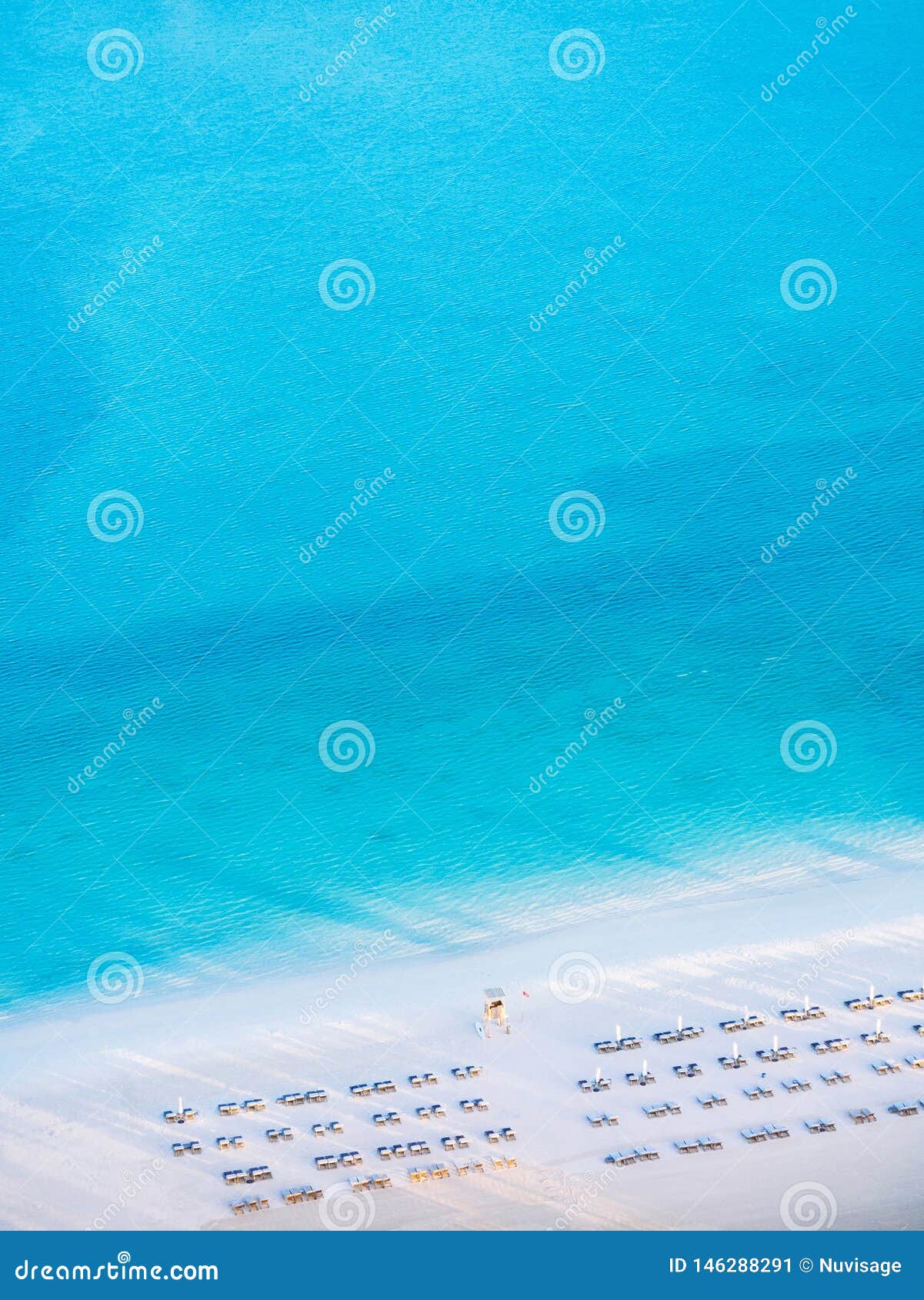 Aerial View Blue Sea White Beach At Corniche Beach Abu Dhabi Uae