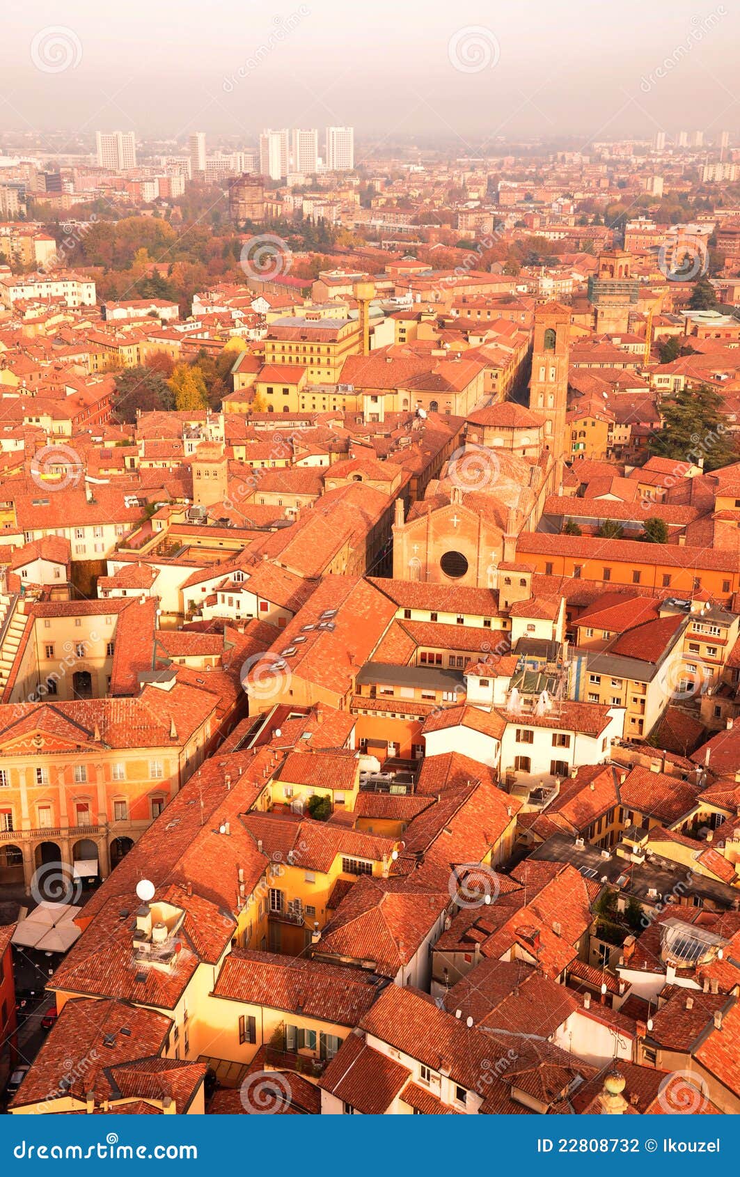 Aerial View of Bologna City Stock Photo Image of urban, height 22808732