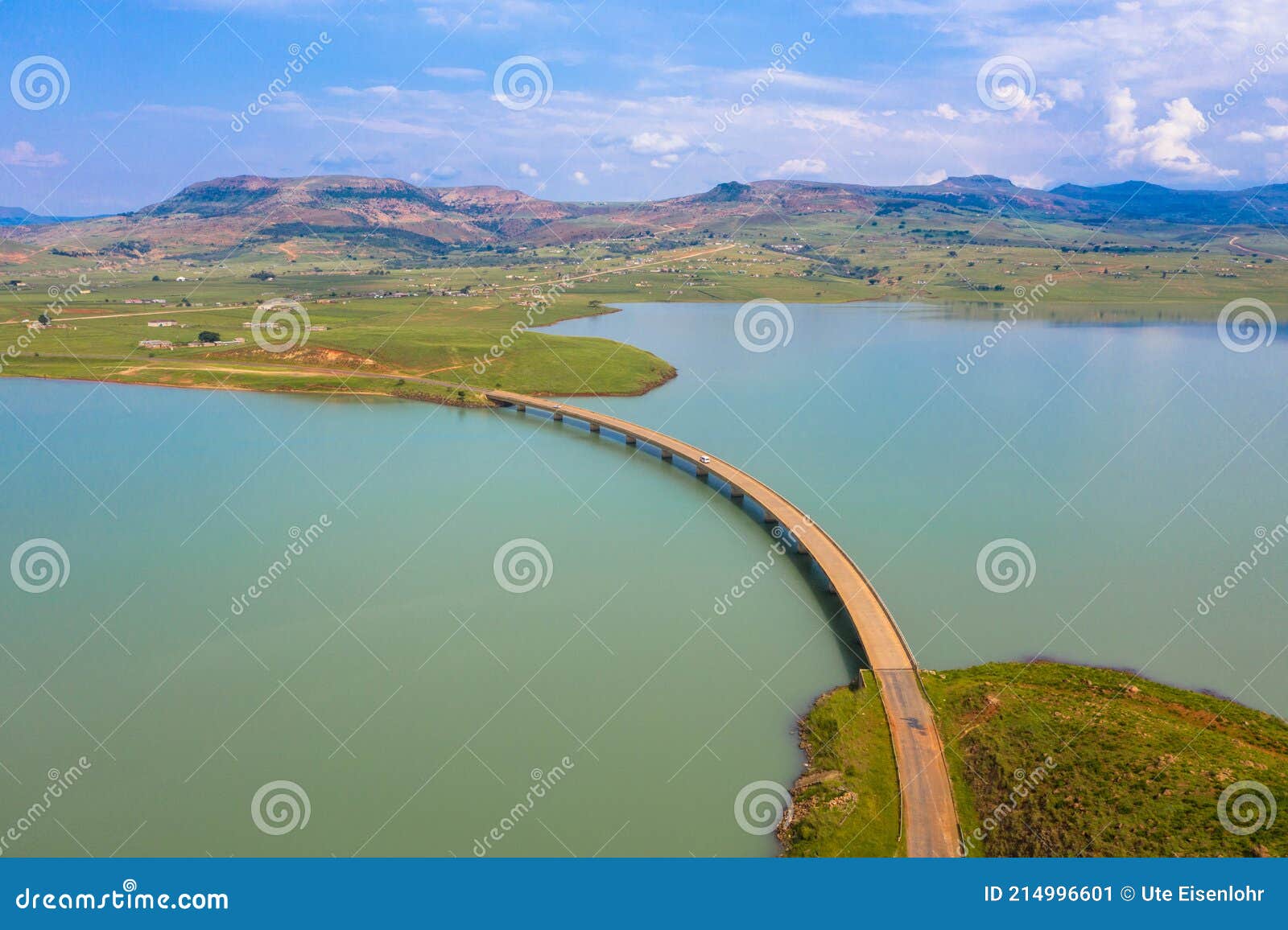 aerial view of the bridge over the woodstock dam at dukuza, named banana bridge