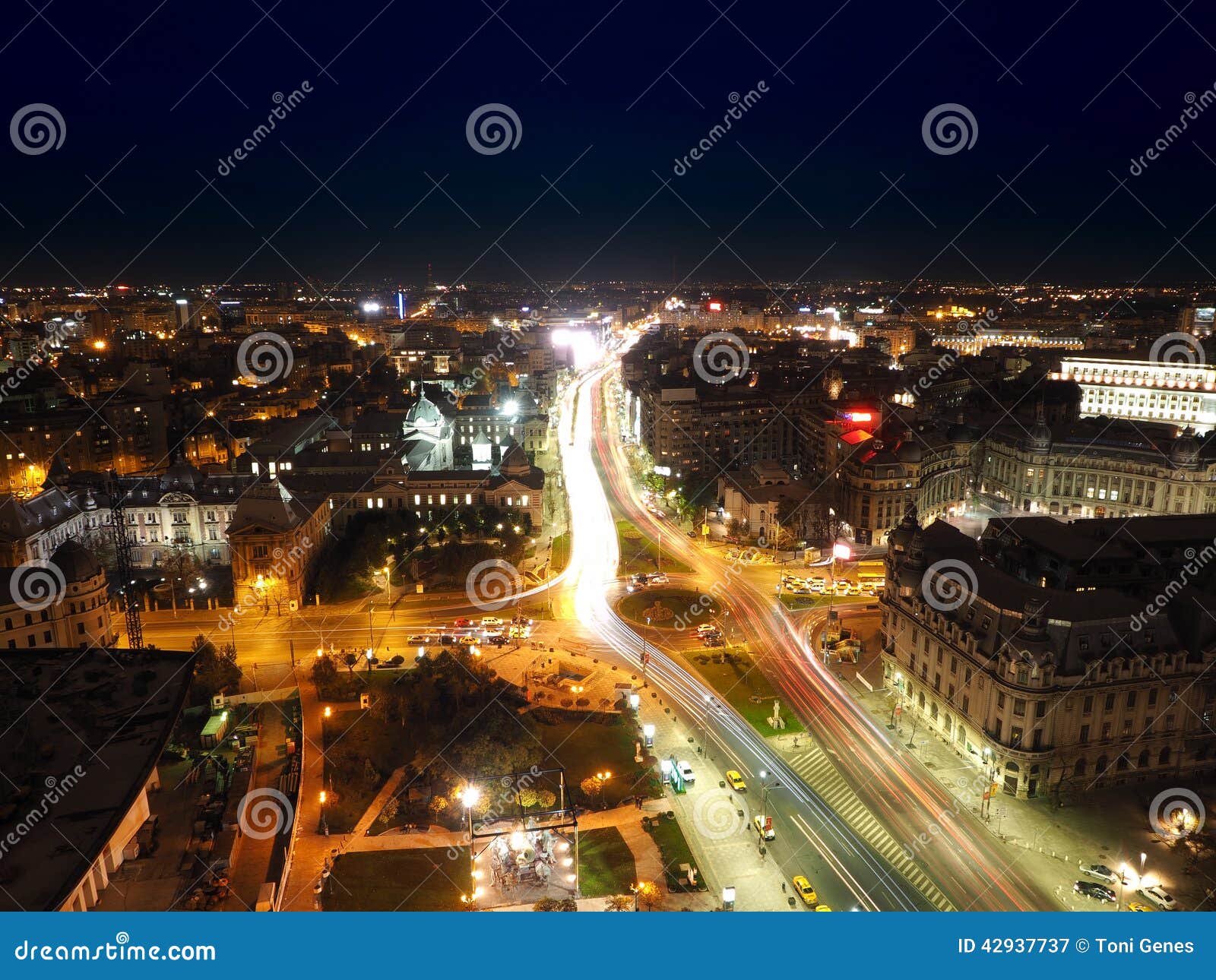 Aerial View of Bucharest City Stock Image Image of europe, city 42937737