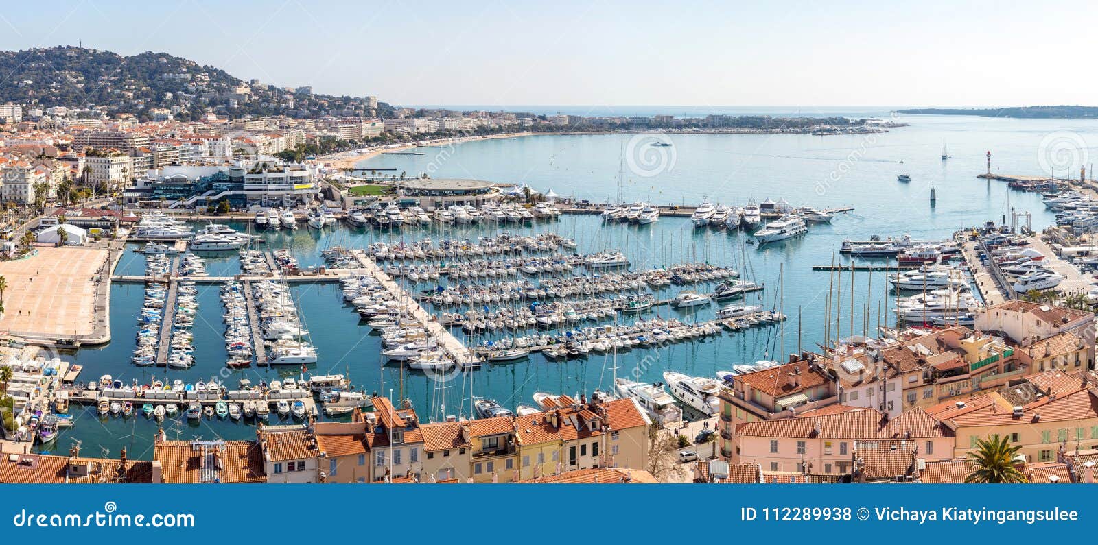 aerial view of cannes france