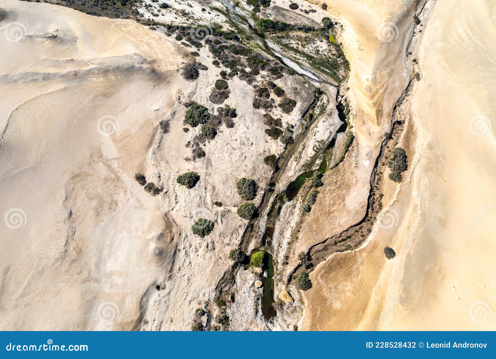 aerial view of the canyon of the lost in ica, peru
