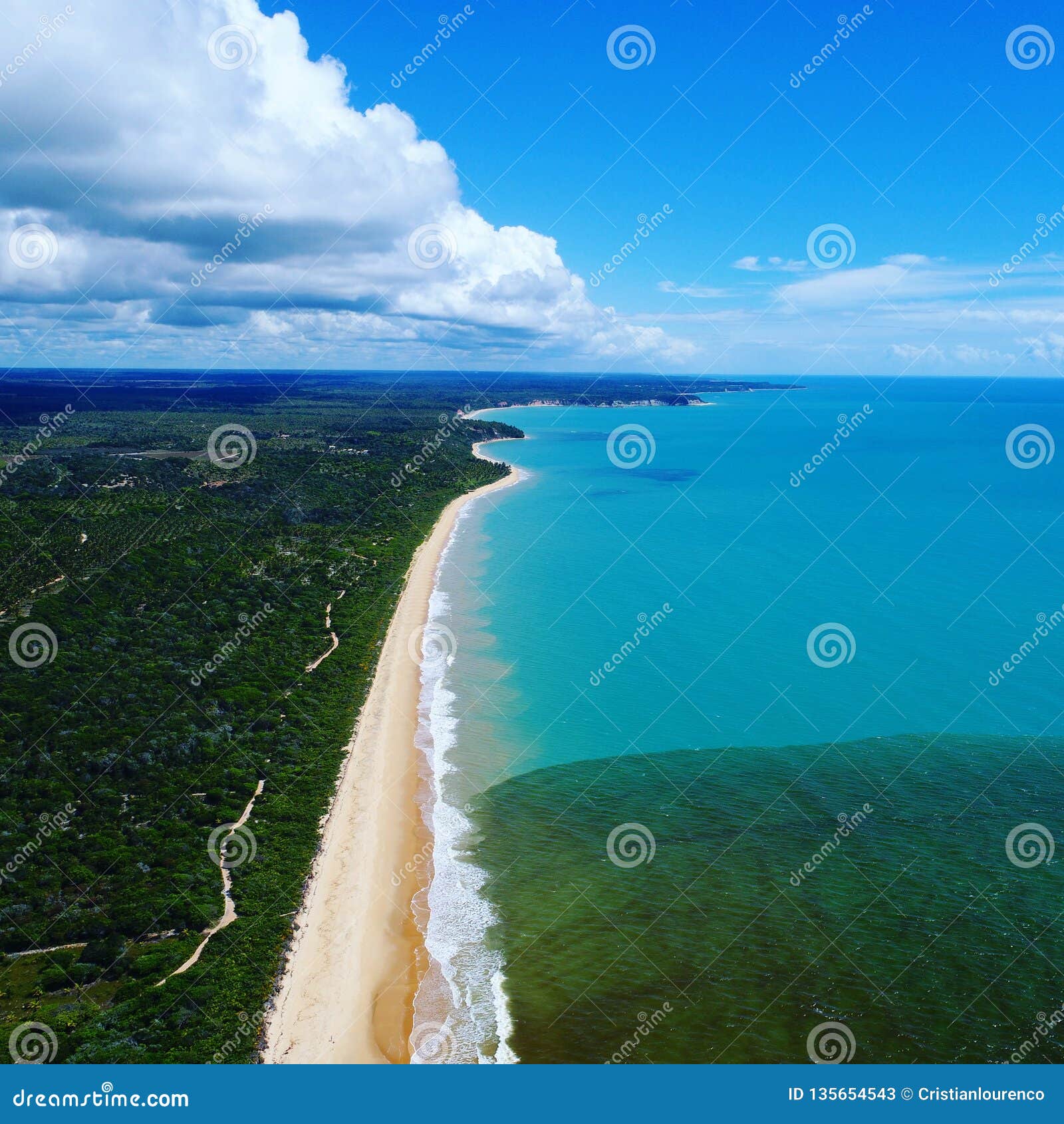 aerial view of caraÃÂ­va & corumbau beaches, porto seguro, bahia, brazil
