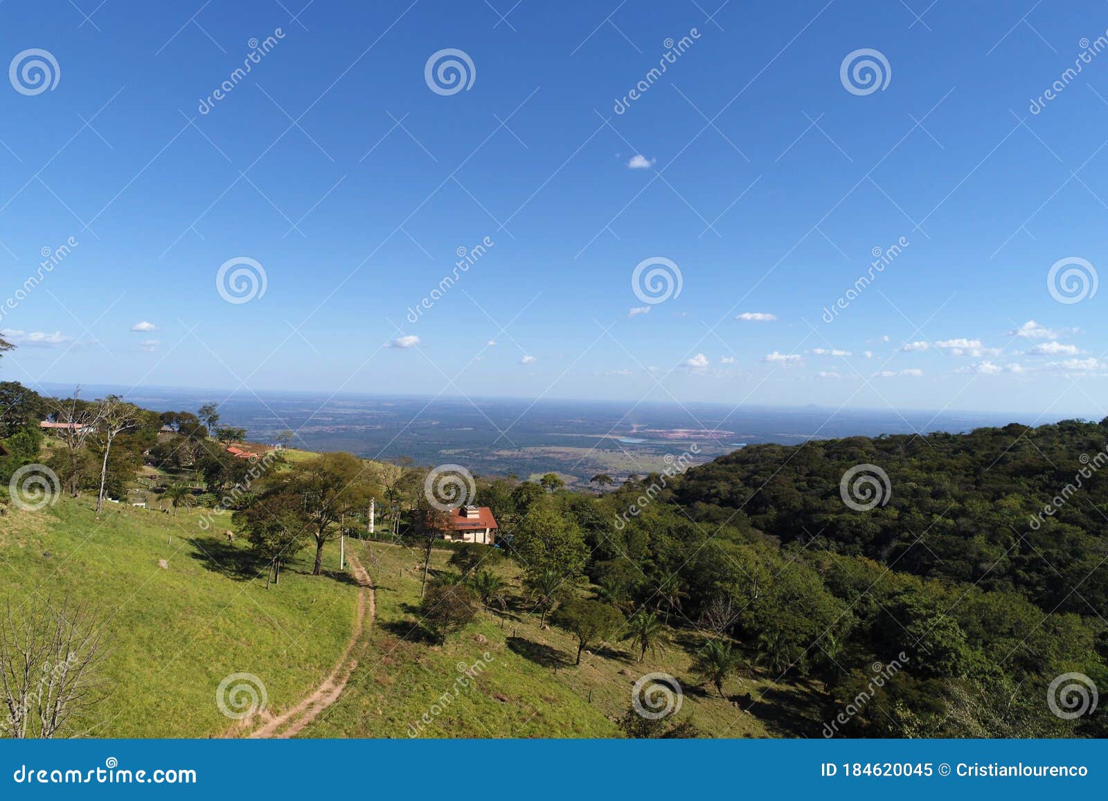 aerial view of chapada dos guimaraes, mato grosso, brazil