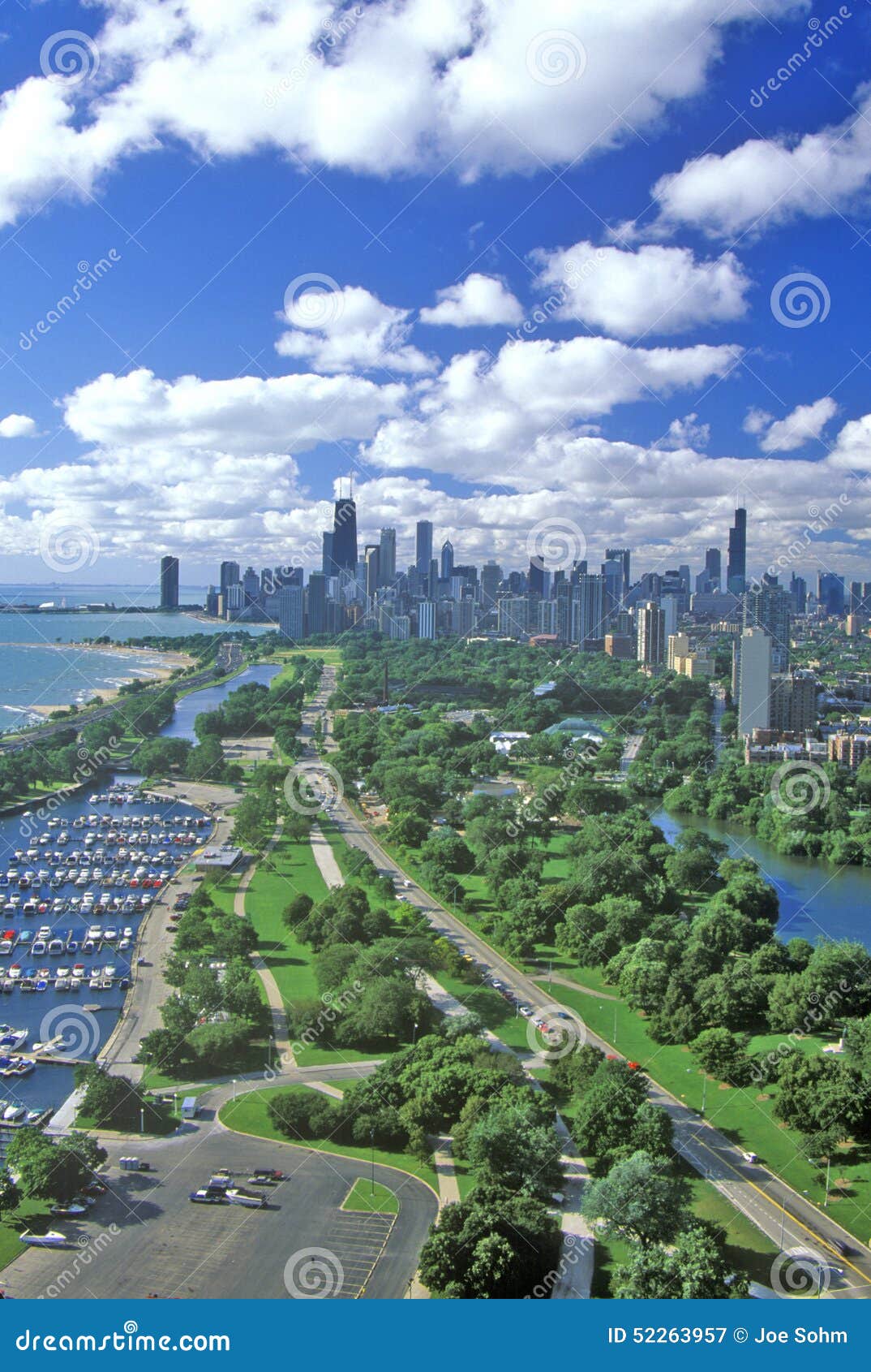 aerial view of chicago, illinois