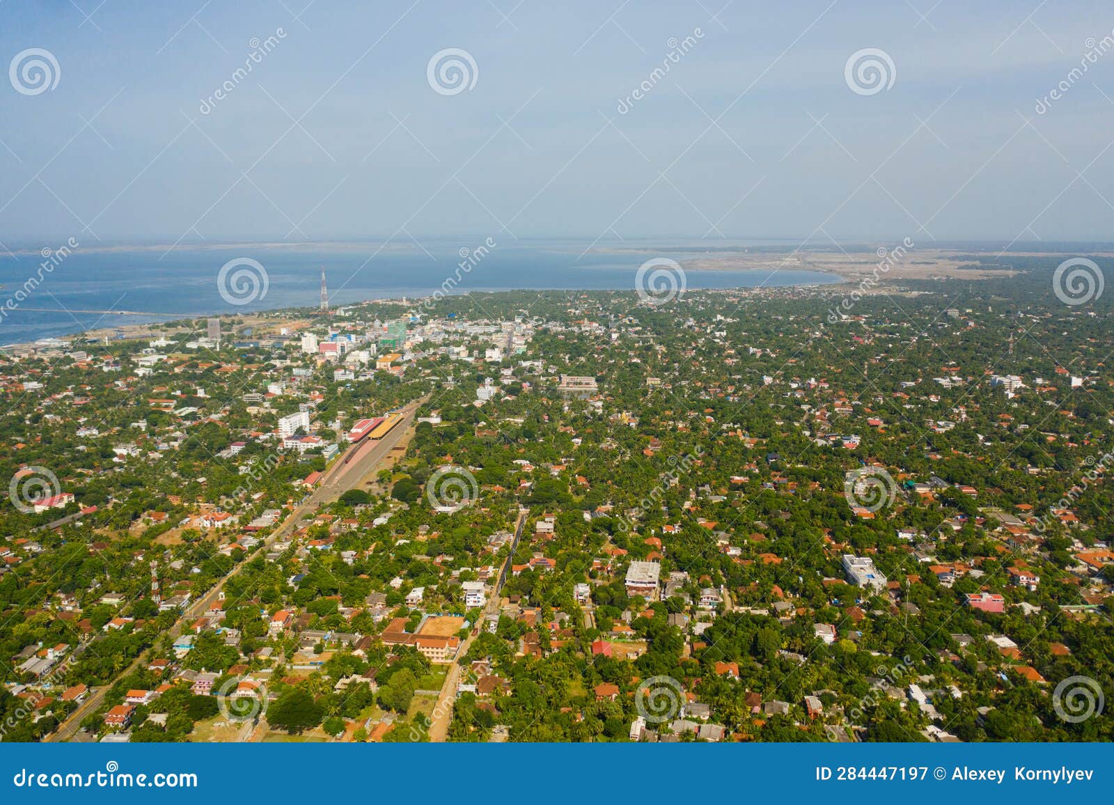 Aerial View Of The City Of Jaffna Sri Lanka Stock Image Image Of