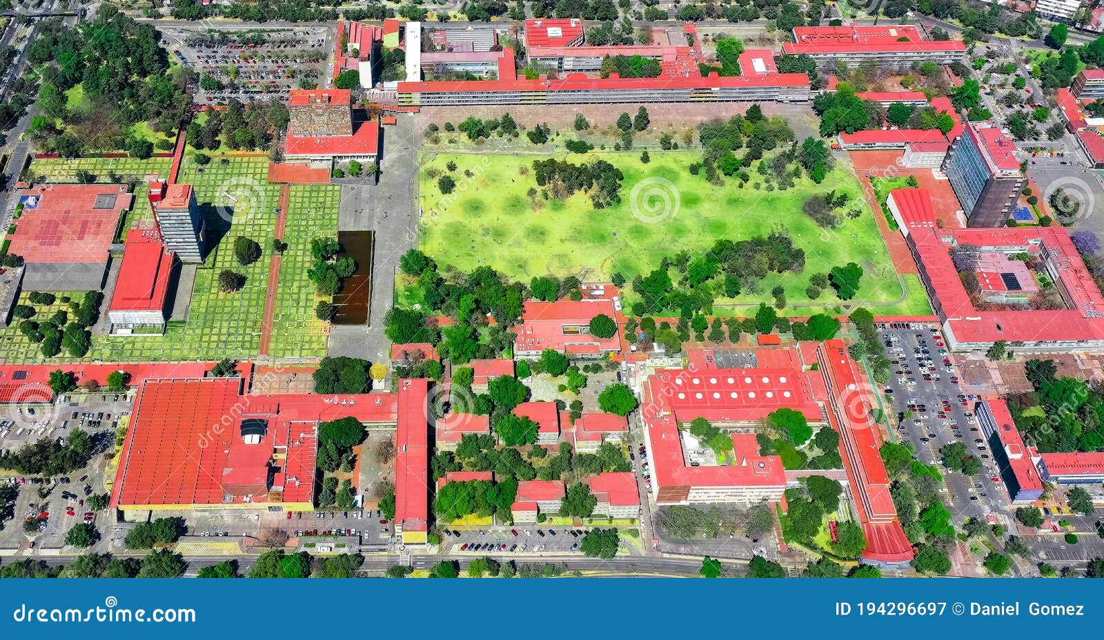 aerial view of ciudad universitaria