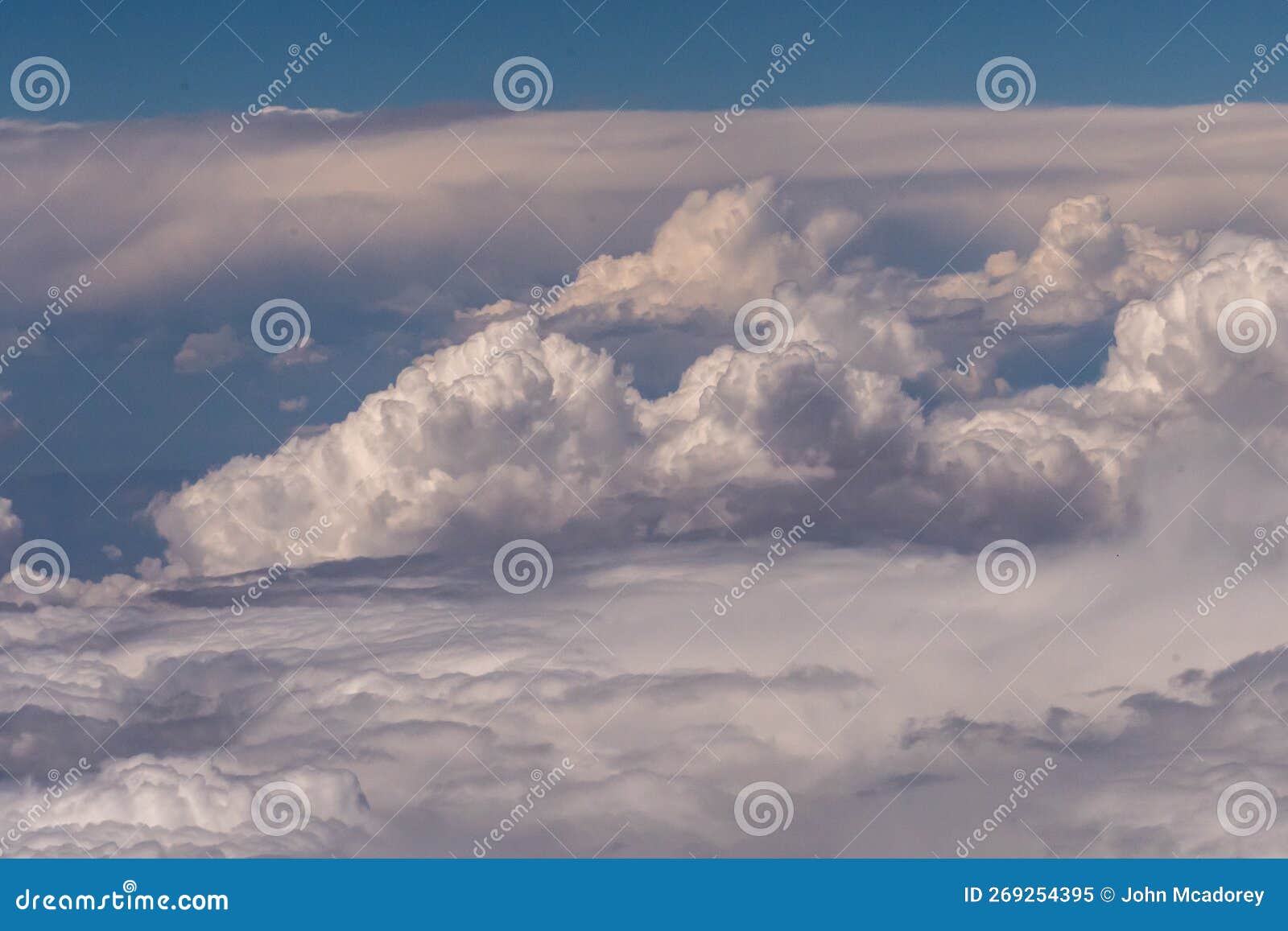aerial view of clouds outside of my airplane window