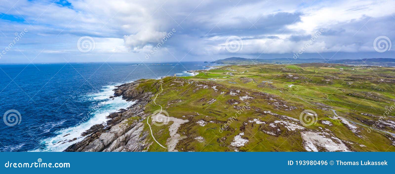 Aerial View of the Coastline at Malin Head in Ireland Stock Photo Image of malin, reef 193980496
