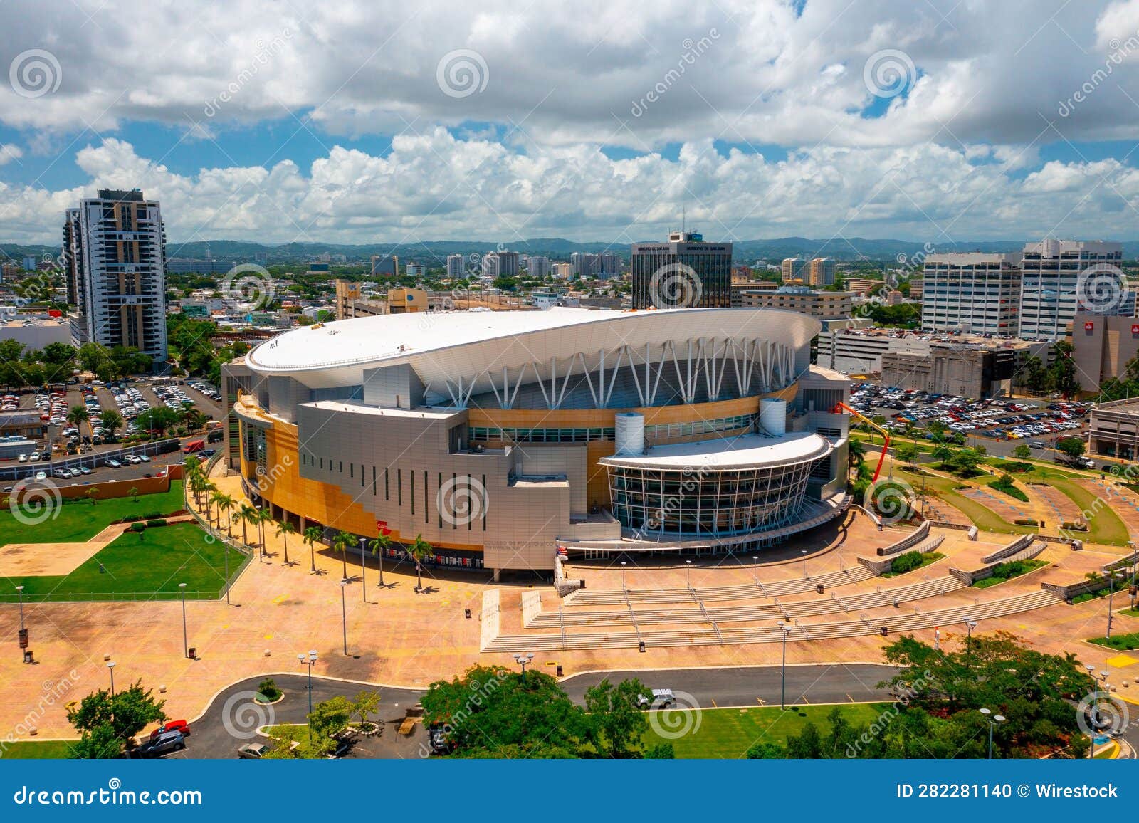 Aerial View of Coliseo De Puerto Rico Jose Miguel Agrelot in San Juan