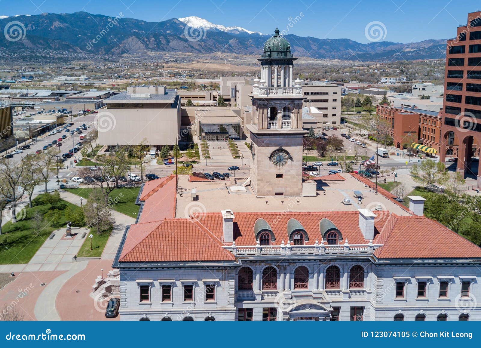 Aerial View Of The Colorado Springs Pioneers Museum Stock Image Image