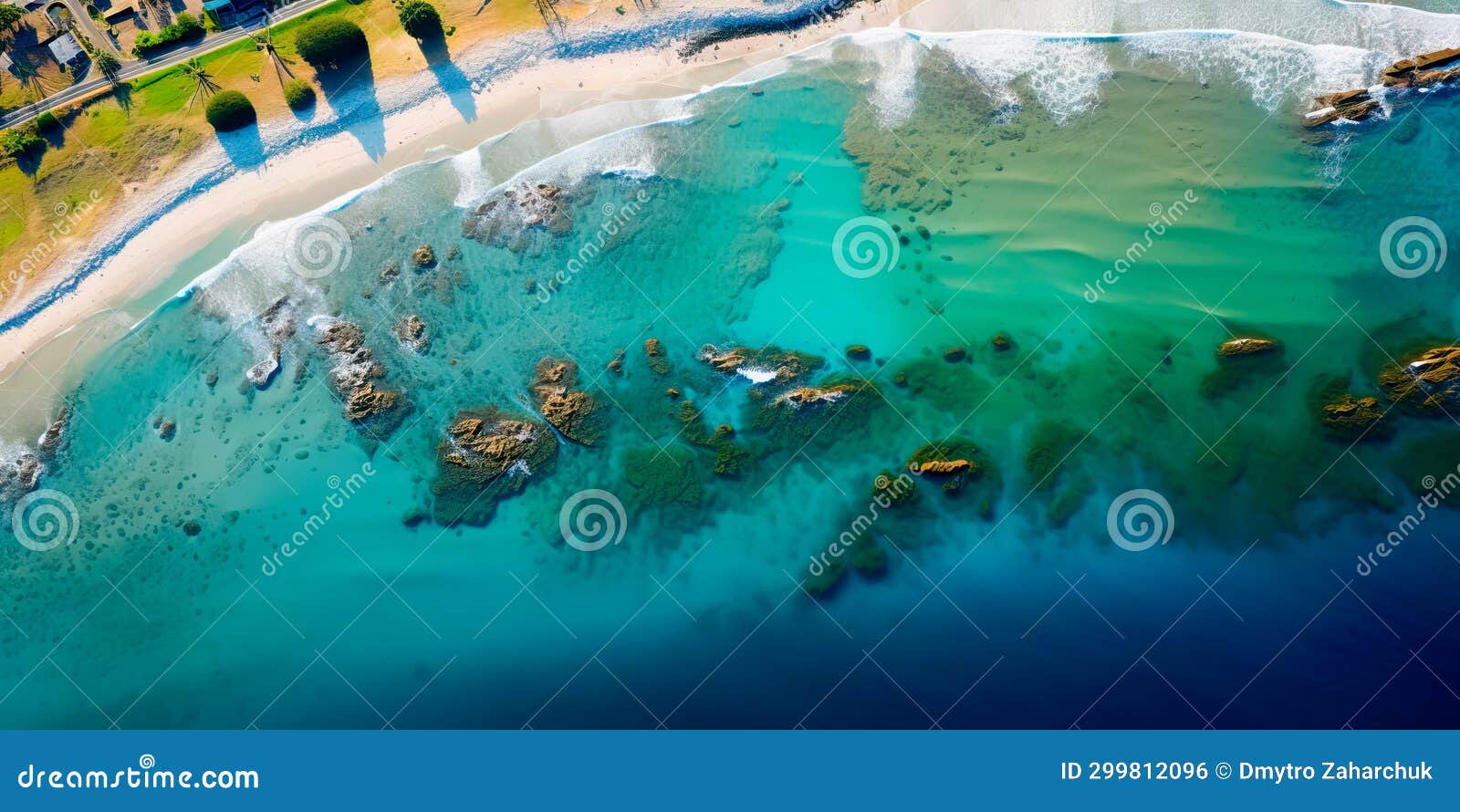 aerial view concept capturing the symmetrical patterns of coastal areas, with beaches, waves, and waterfronts