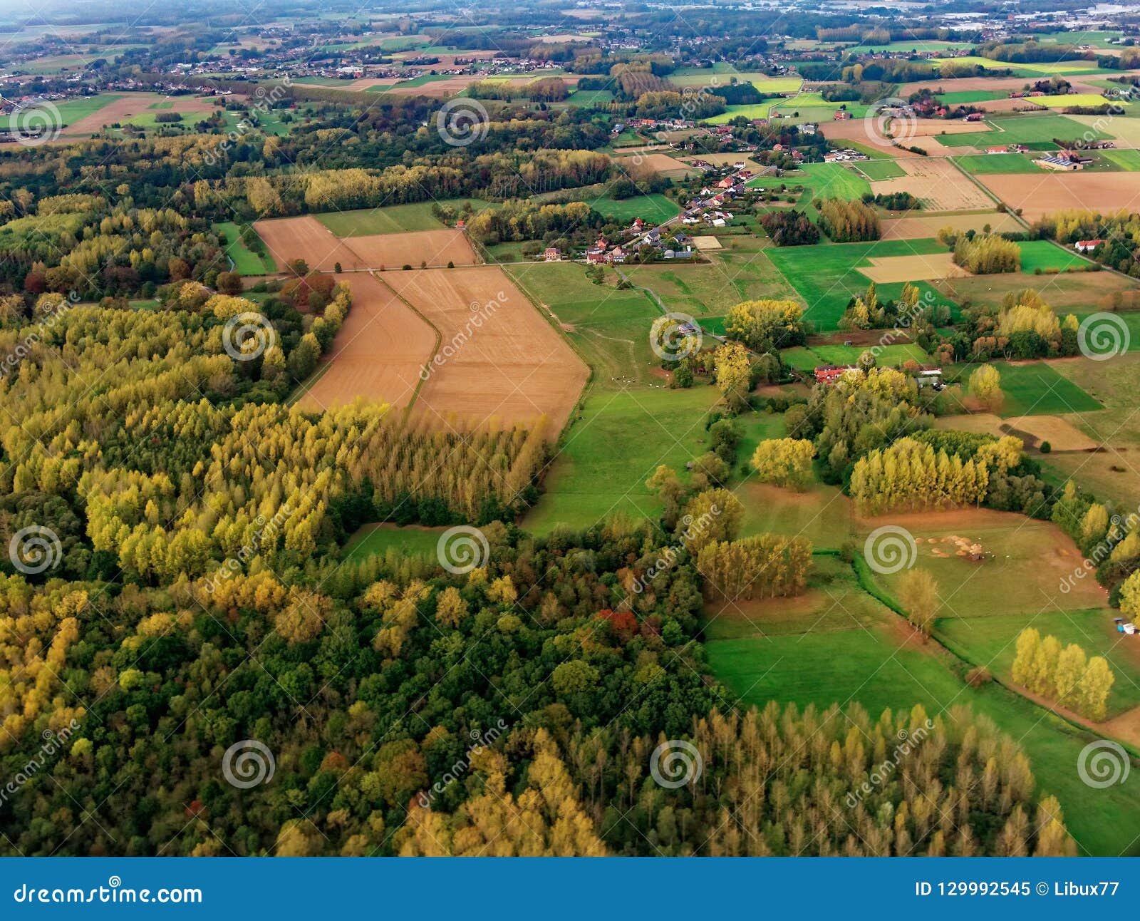 aerial view contryside landscape