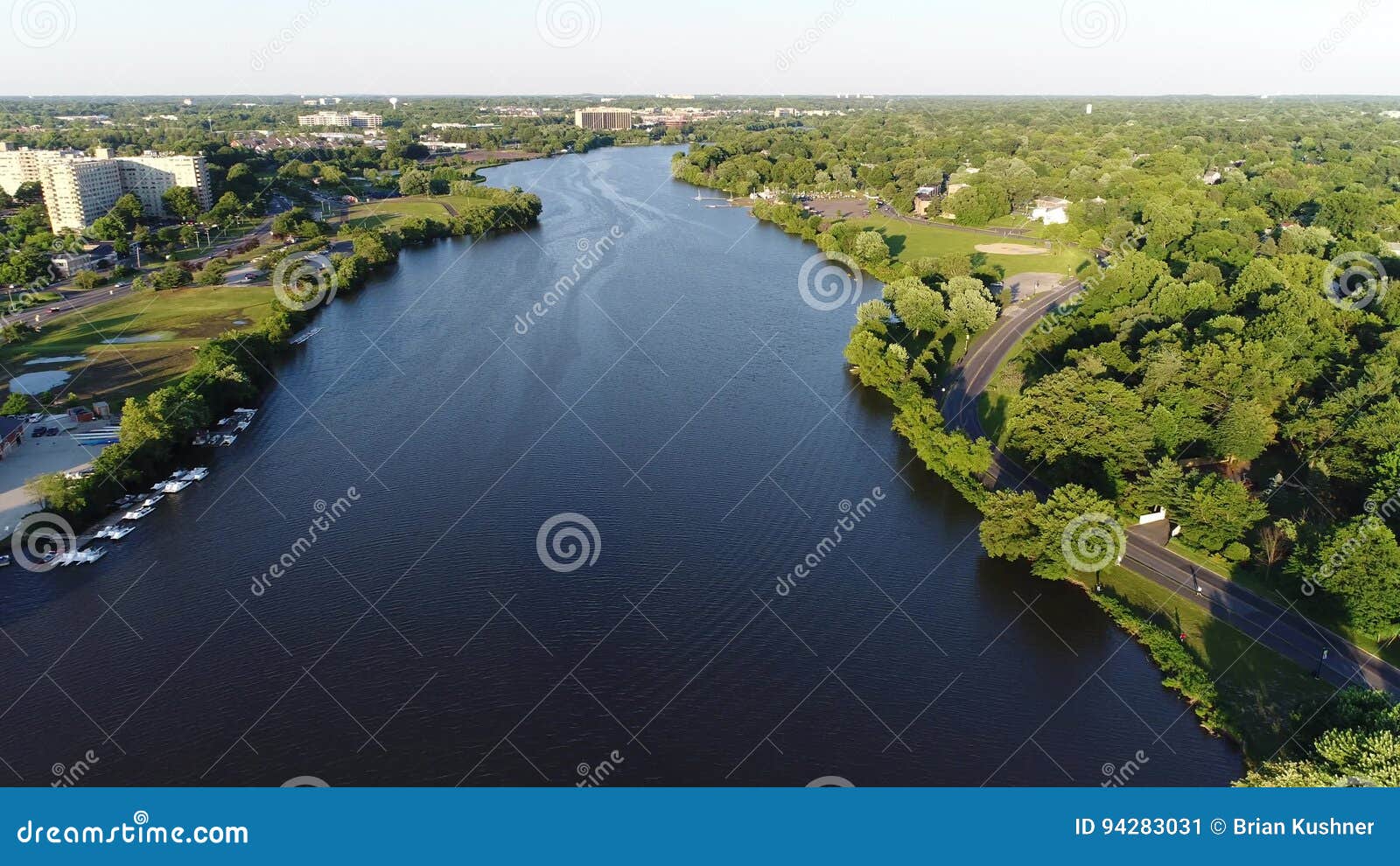 Aerial View of Cooper River in New Jersey Stock Video Video of race
