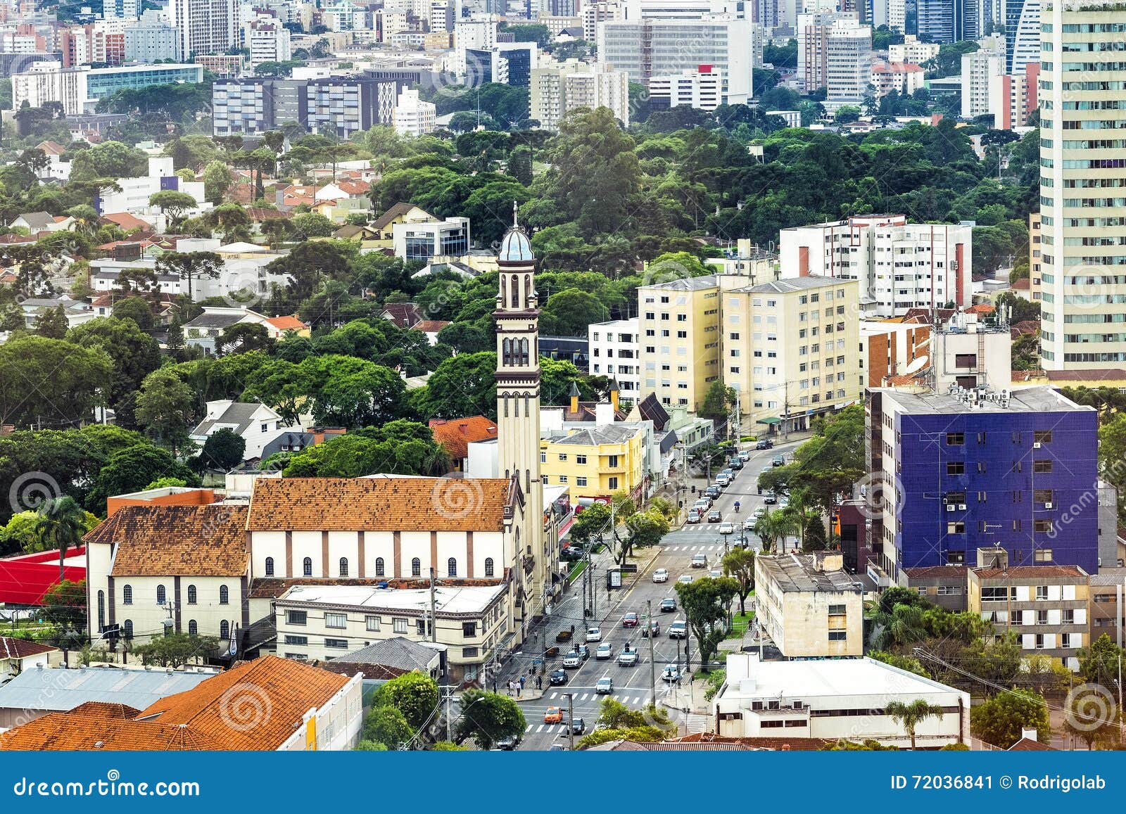 aerial view of curitiba, parana, brazil