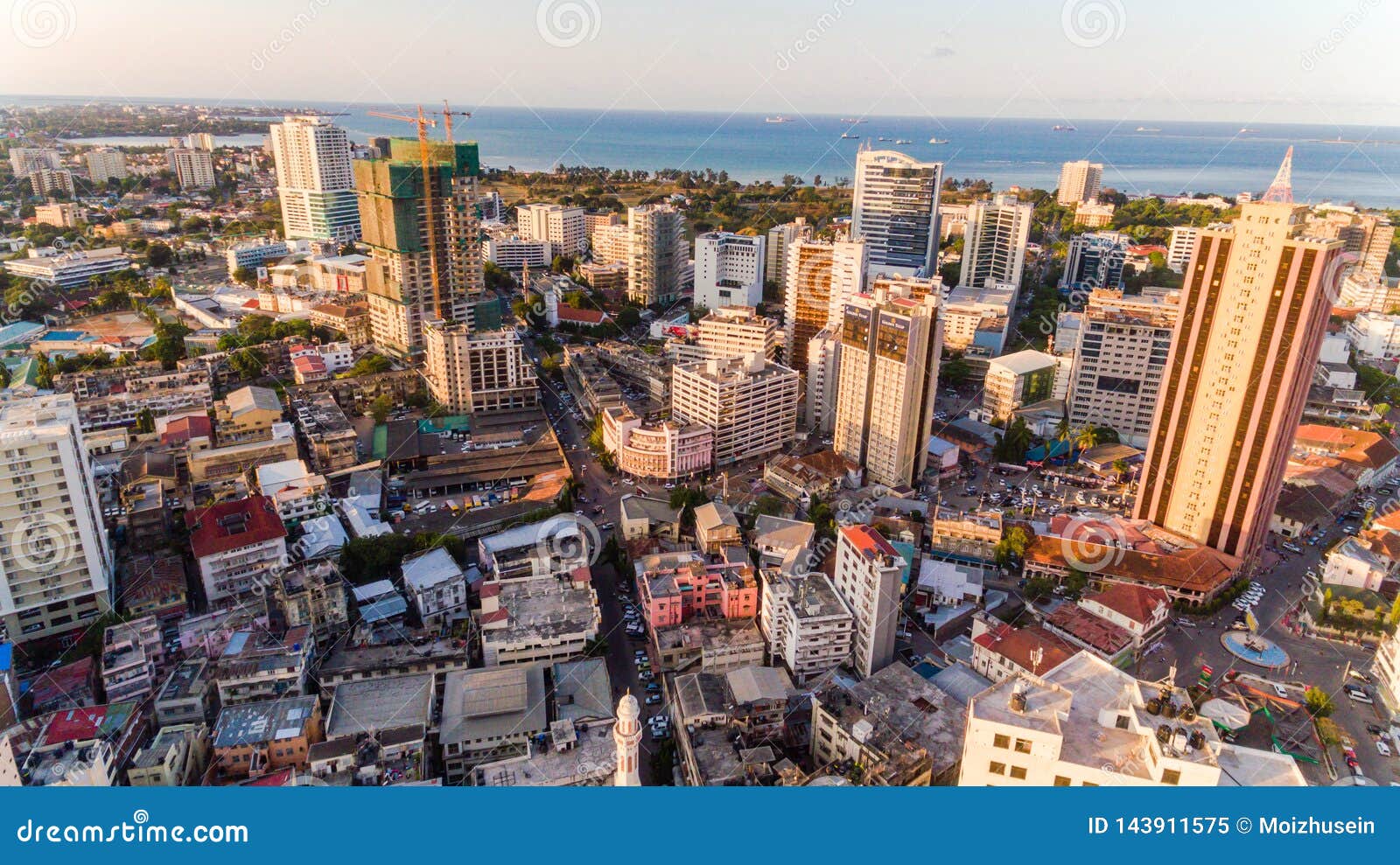 Aerial View Of Dar Es Salaam City Tanzania Stock Image Image Of Drone City 143911575