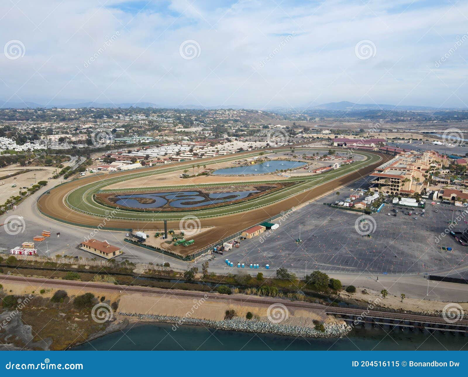 Aerial View of the the Del Mar Racetrack. Editorial Image Image of