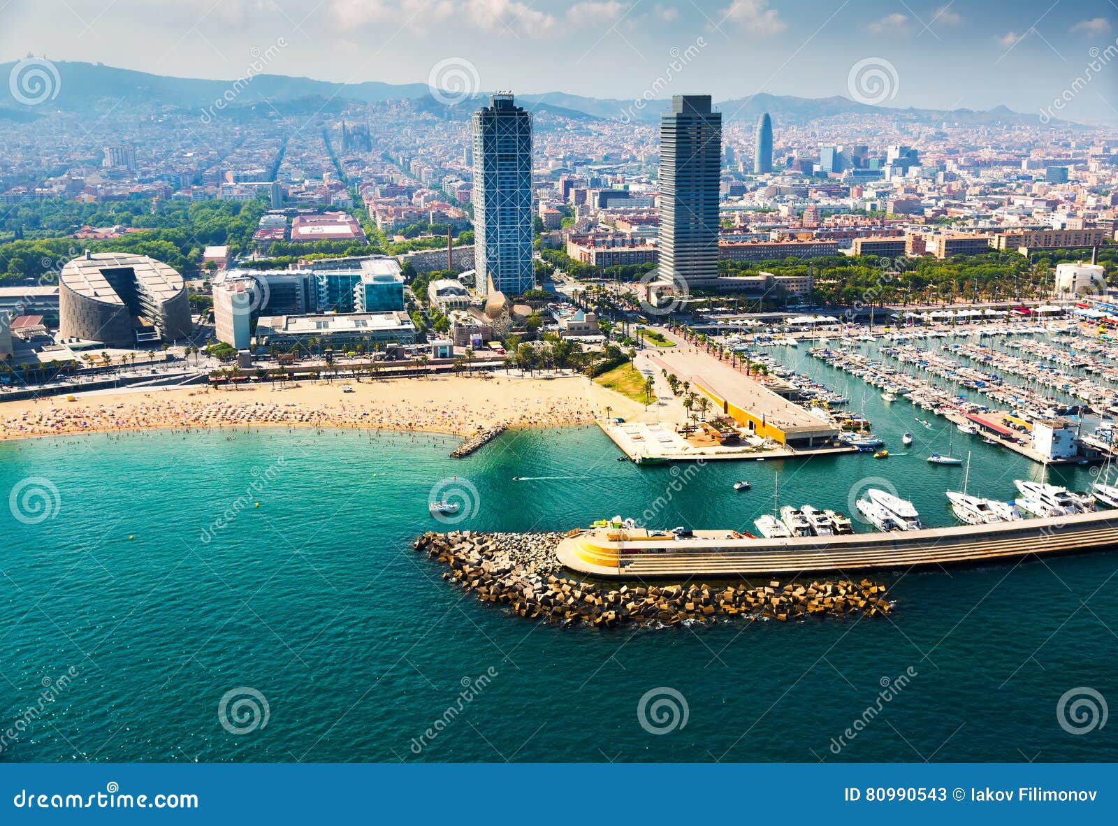 yachts docked in barcelona