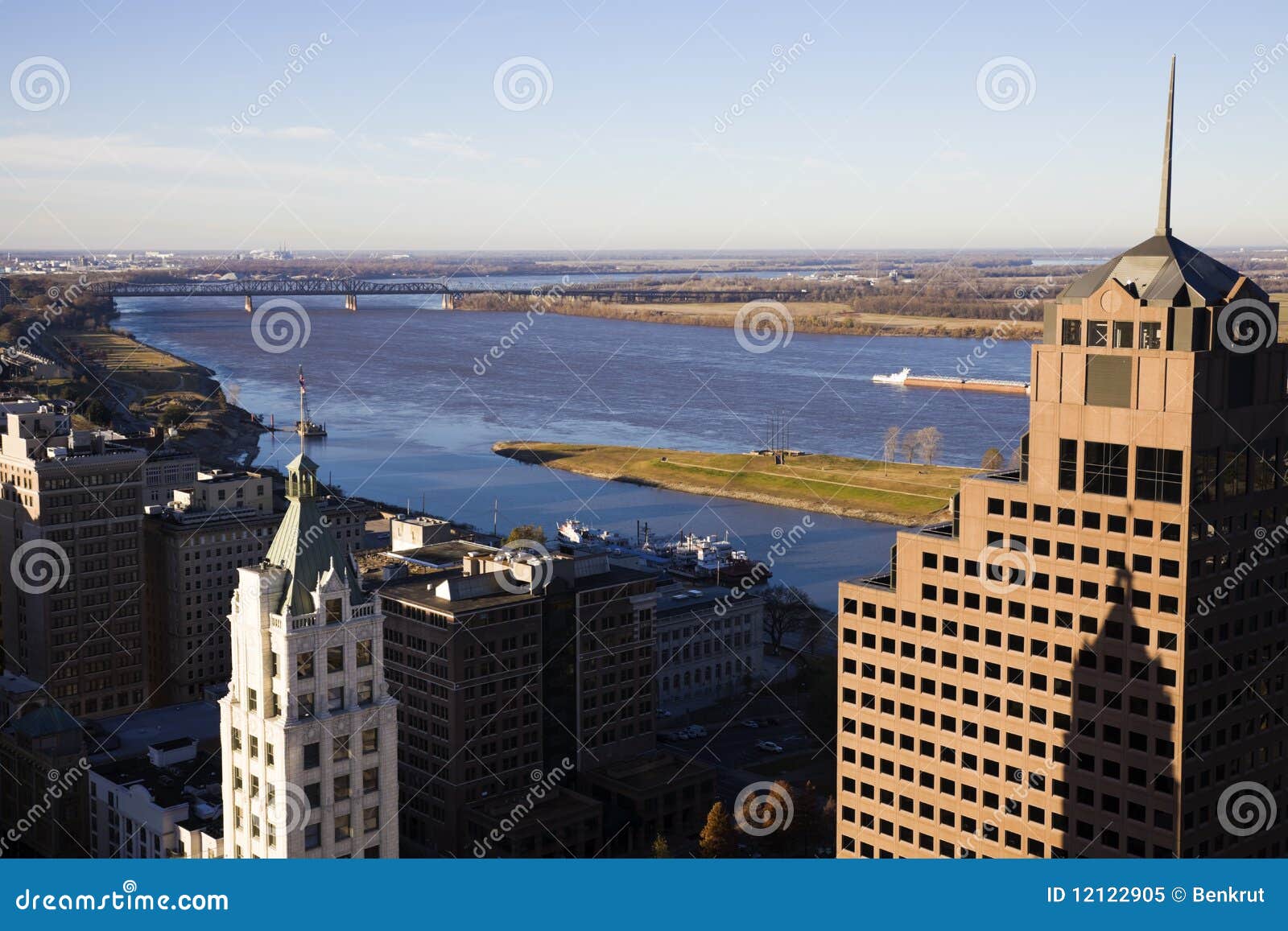 Aerial View of Downtown Memphis Stock Image Image of life