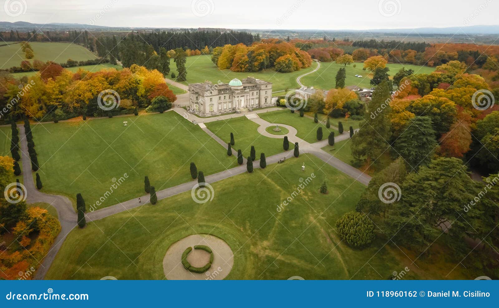 aerial view. emo court house. portlaoise. ireland