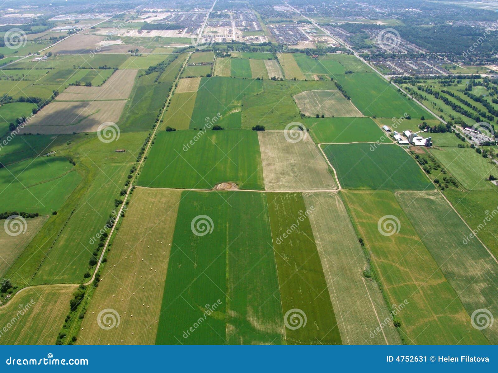 Aerial View of Farmland stock image. Image of high, canada 4752631