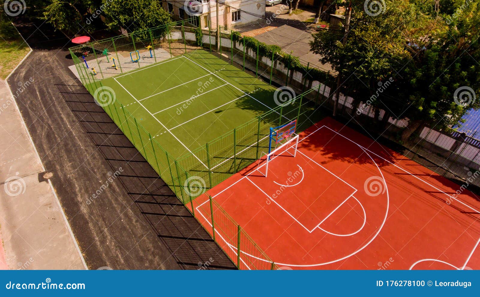 Aerial View Of The Football Field. Stock Photo - Image of lawn, concept