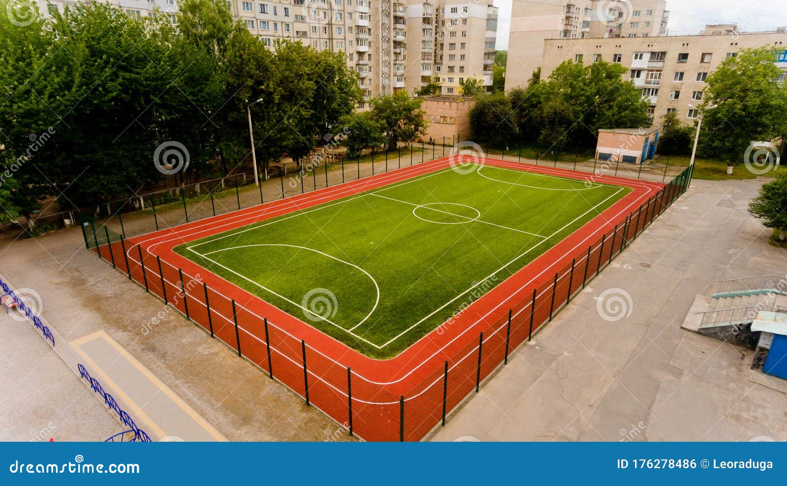 Aerial View of the Football Field. Stock Photo - Image of texture