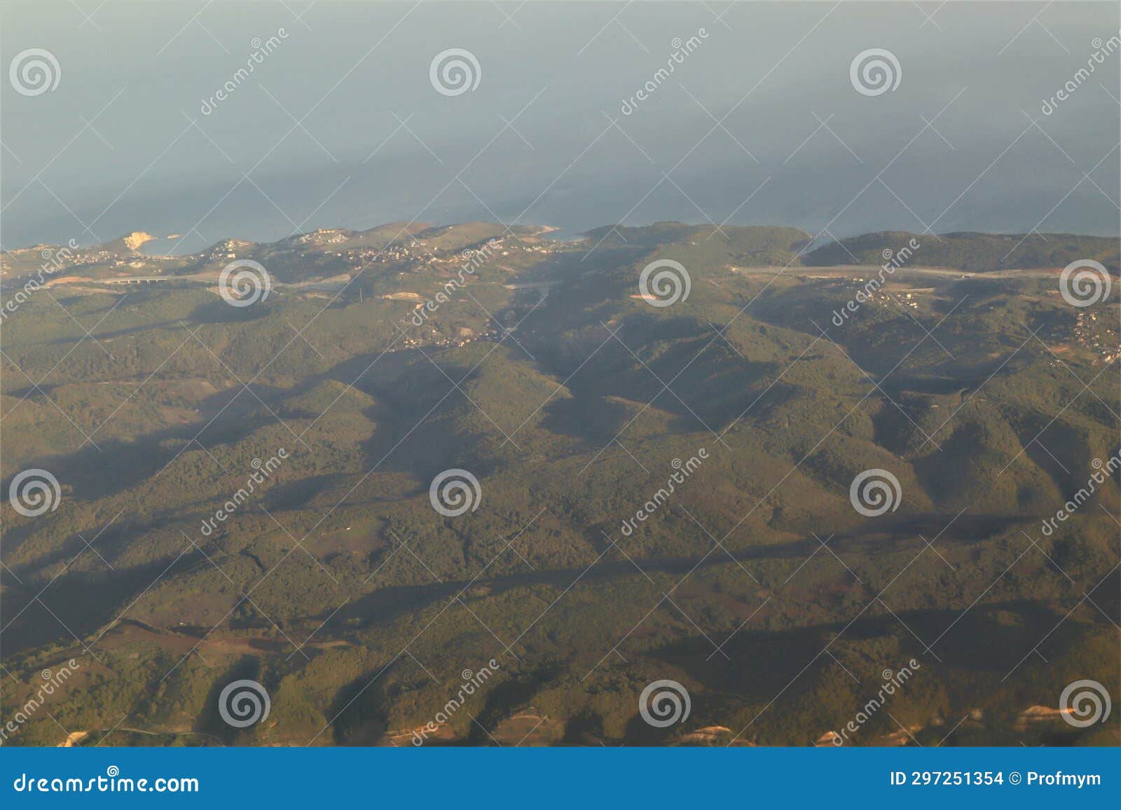 aerial view of forests and mountains along the black sea in istanbul, turkey
