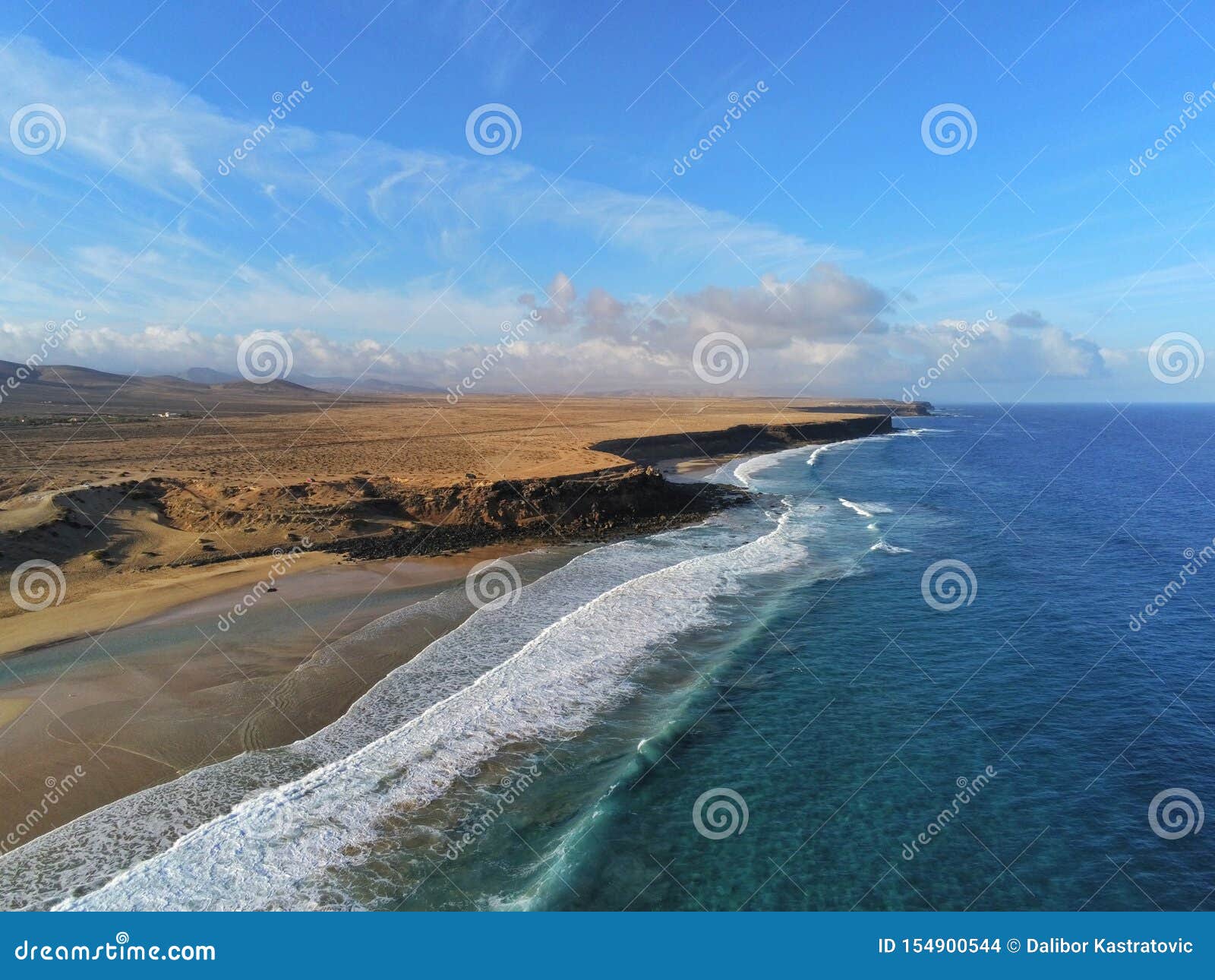 aerial view of fuerteventura beach