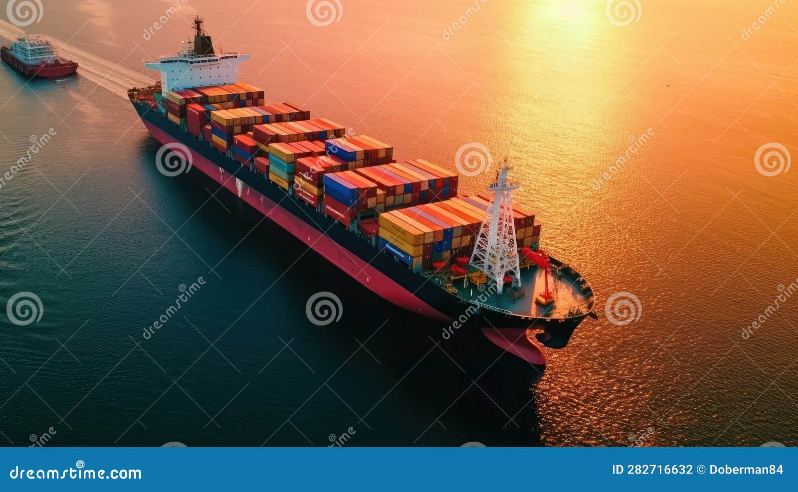 Cargo Ship Leaving Port Sailing Clipart And Illustrations