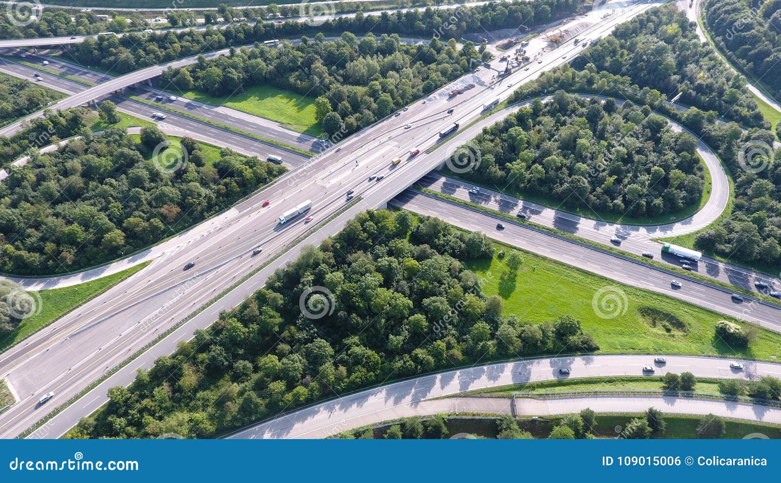 german motorways seen from above