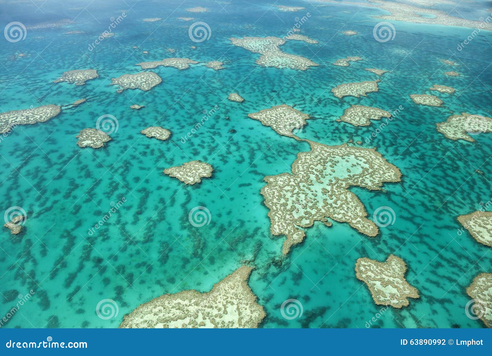 aerial view of great barrier reef