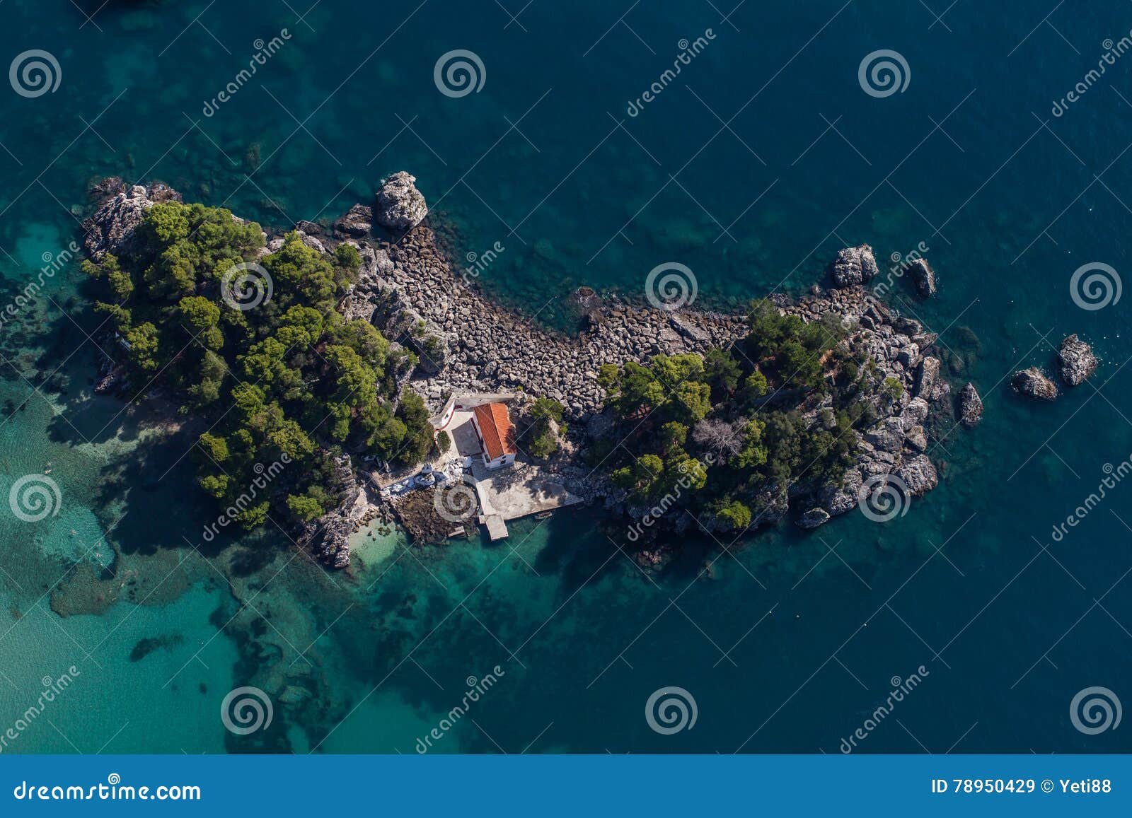 Aerial View of the Greece Coast Line Stock Image - Image of island ...