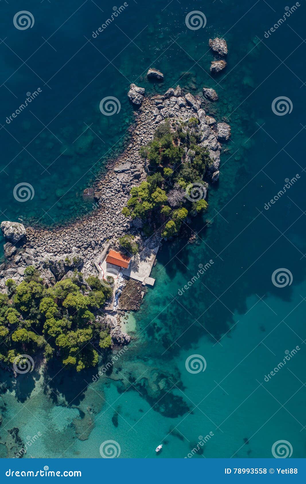 Aerial View of the Greece Coast Line Stock Photo - Image of seascape ...