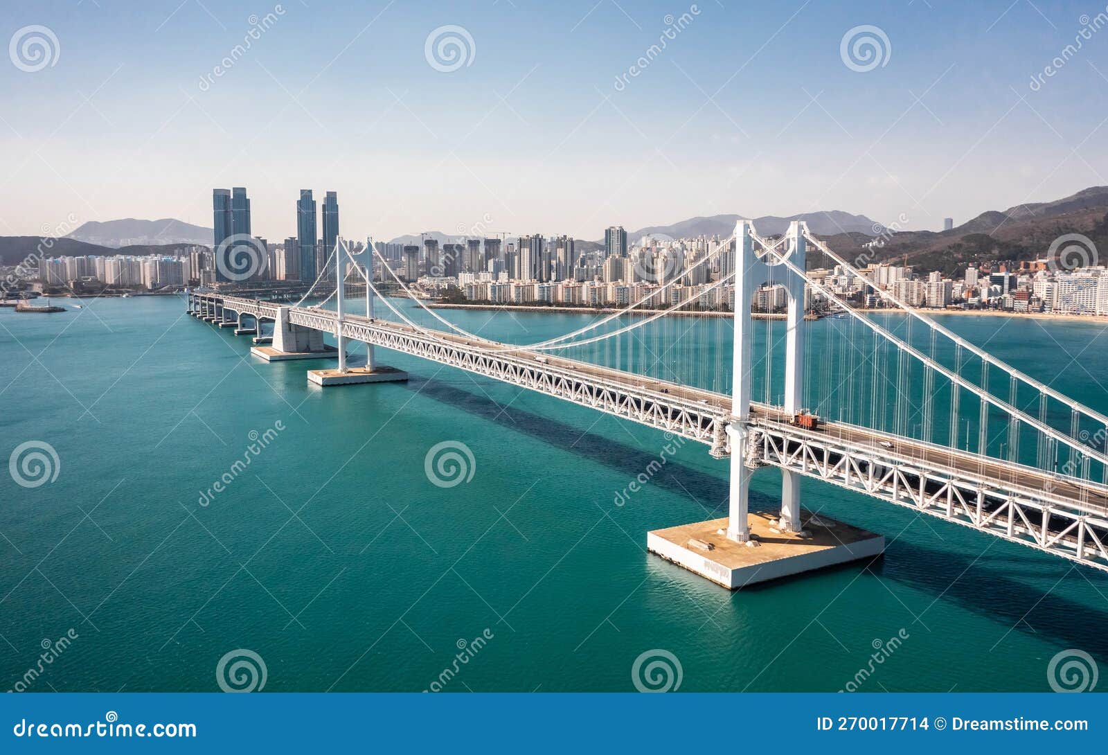 Gwangan Bridge in Busan stock photo. Image of pusan 270017714