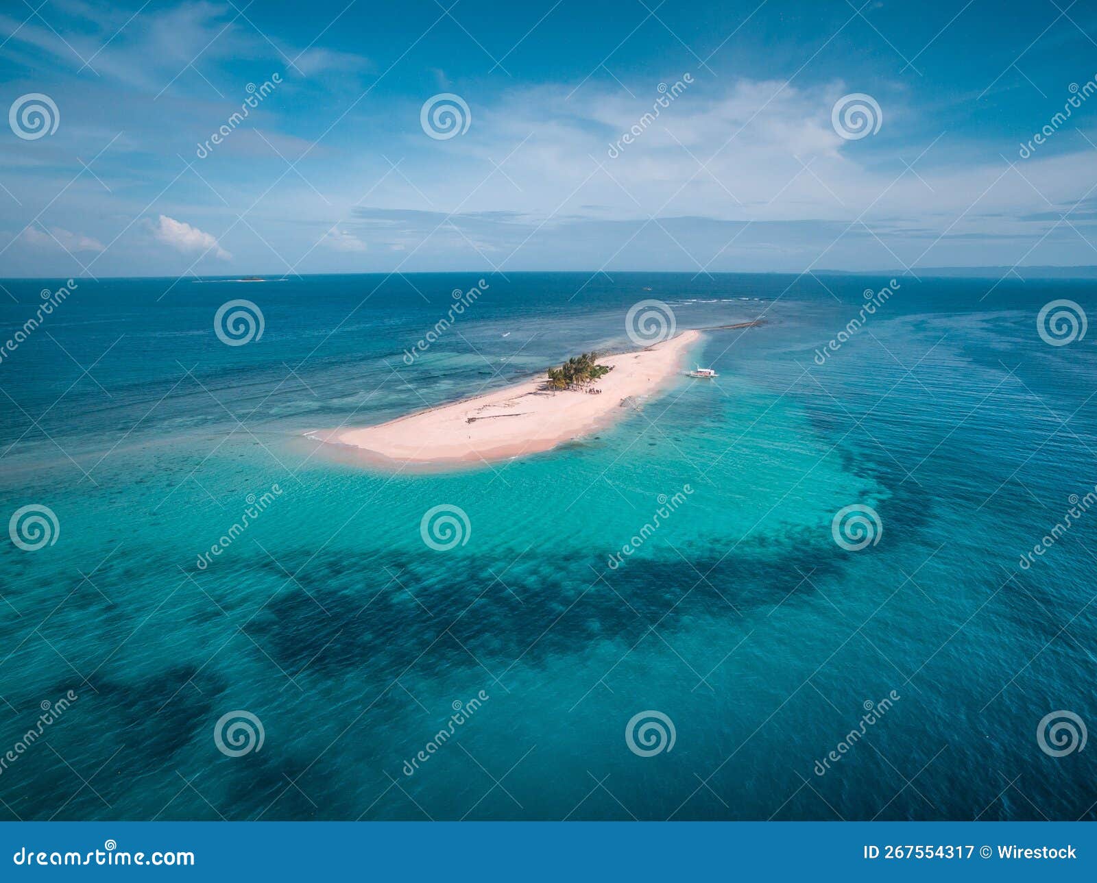 aerial view of hagonoy island in salvacion, surigao del sur, philippines