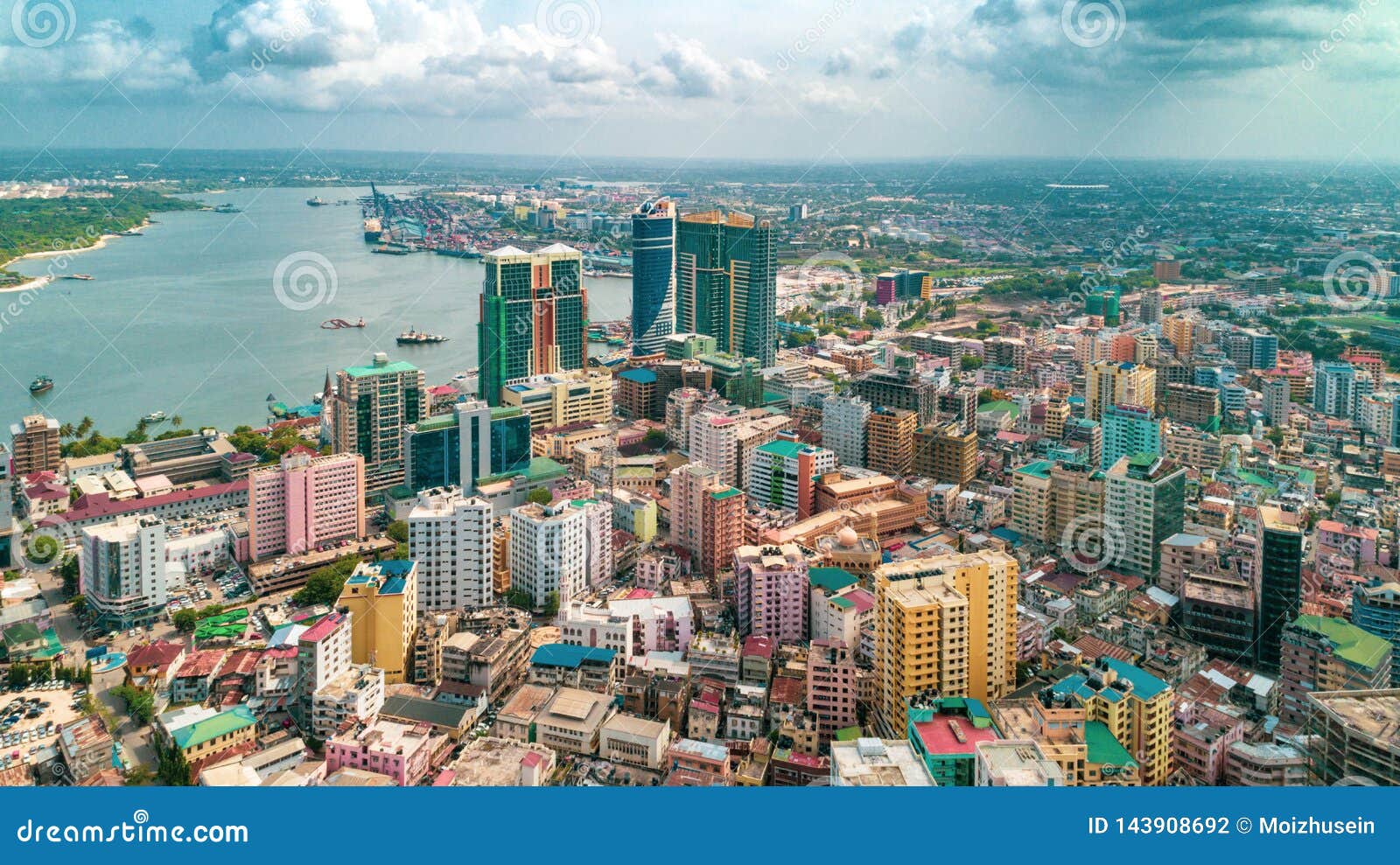 aerial view of the city of dar es salaam