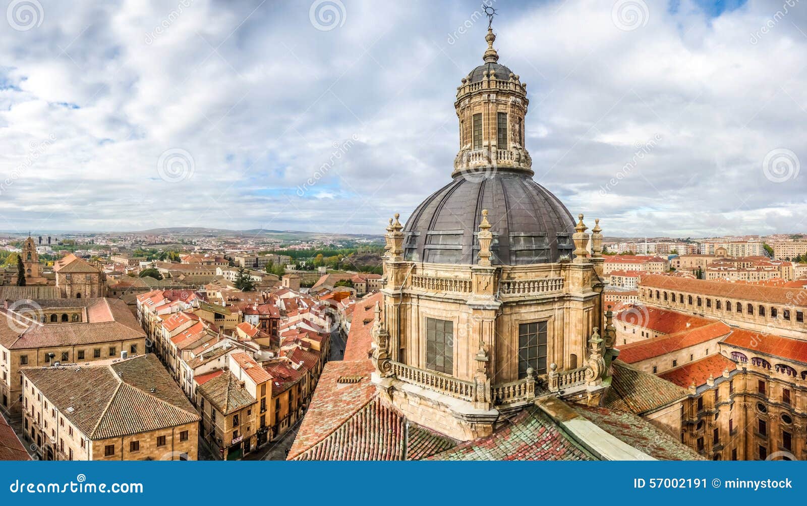 aerial view of the historic city of salamanca from the top of ig
