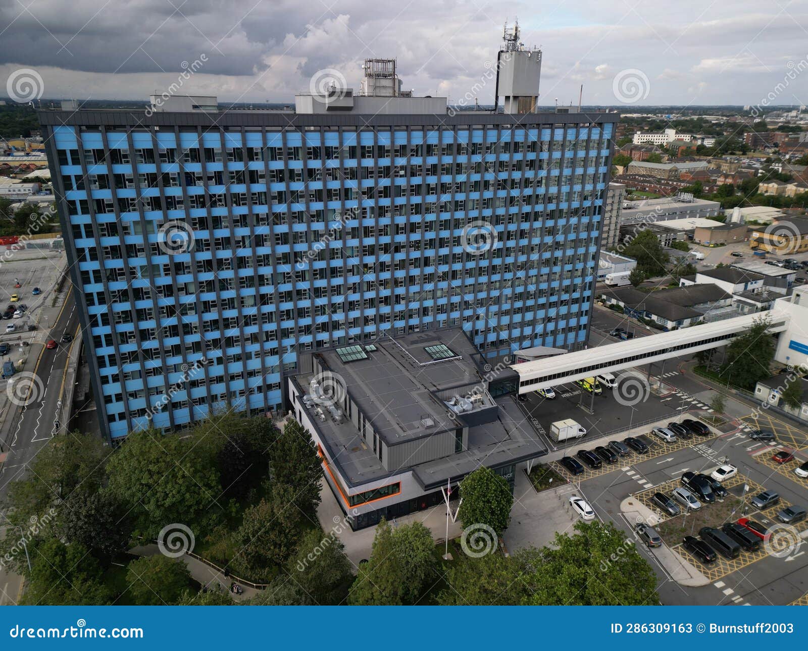 Aerial View of Hull Royal Infirmary. Editorial Stock Photo - Image of